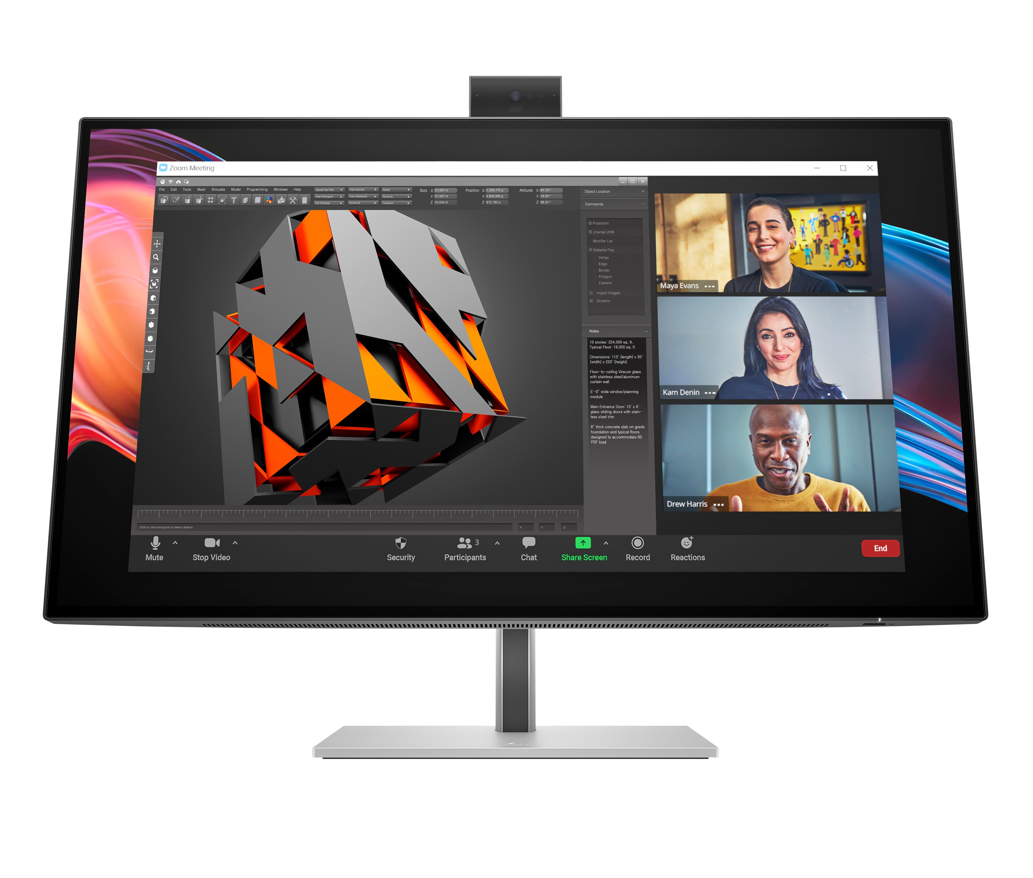 HP Écran pour conférence 4K Series 7 Pro 27 pouces - 727pm