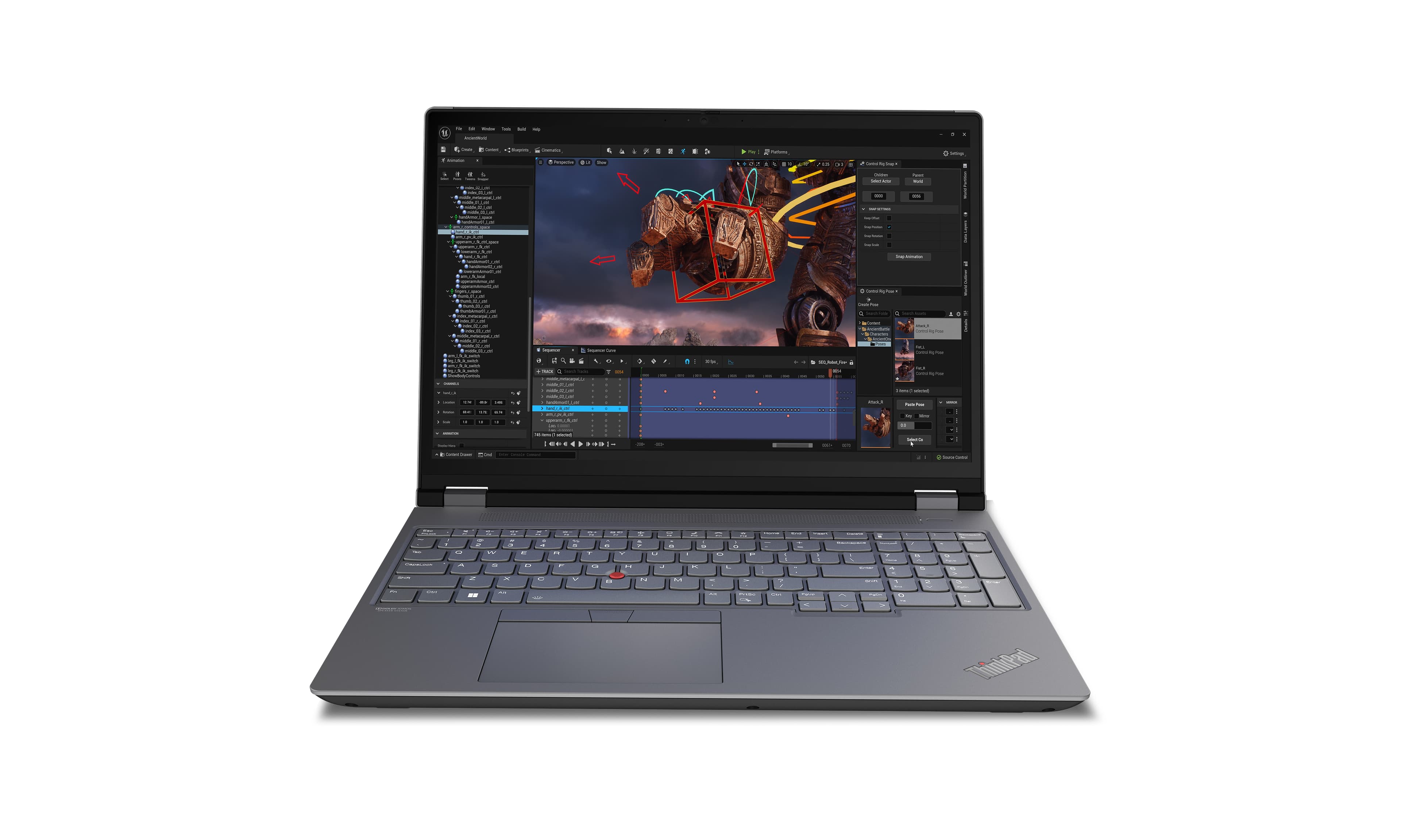 Lenovo ThinkPad P16 Gen 2 Intel® Core™ i9 i9-13980HX Station de travail mobile 40,6 cm (16") WQXGA 32 Go DDR5-SDRAM 1 To SSD NVIDIA RTX 3500 Ada Wi-Fi 6E (802.11ax) Windows 11 Pro Français Gris, Noir