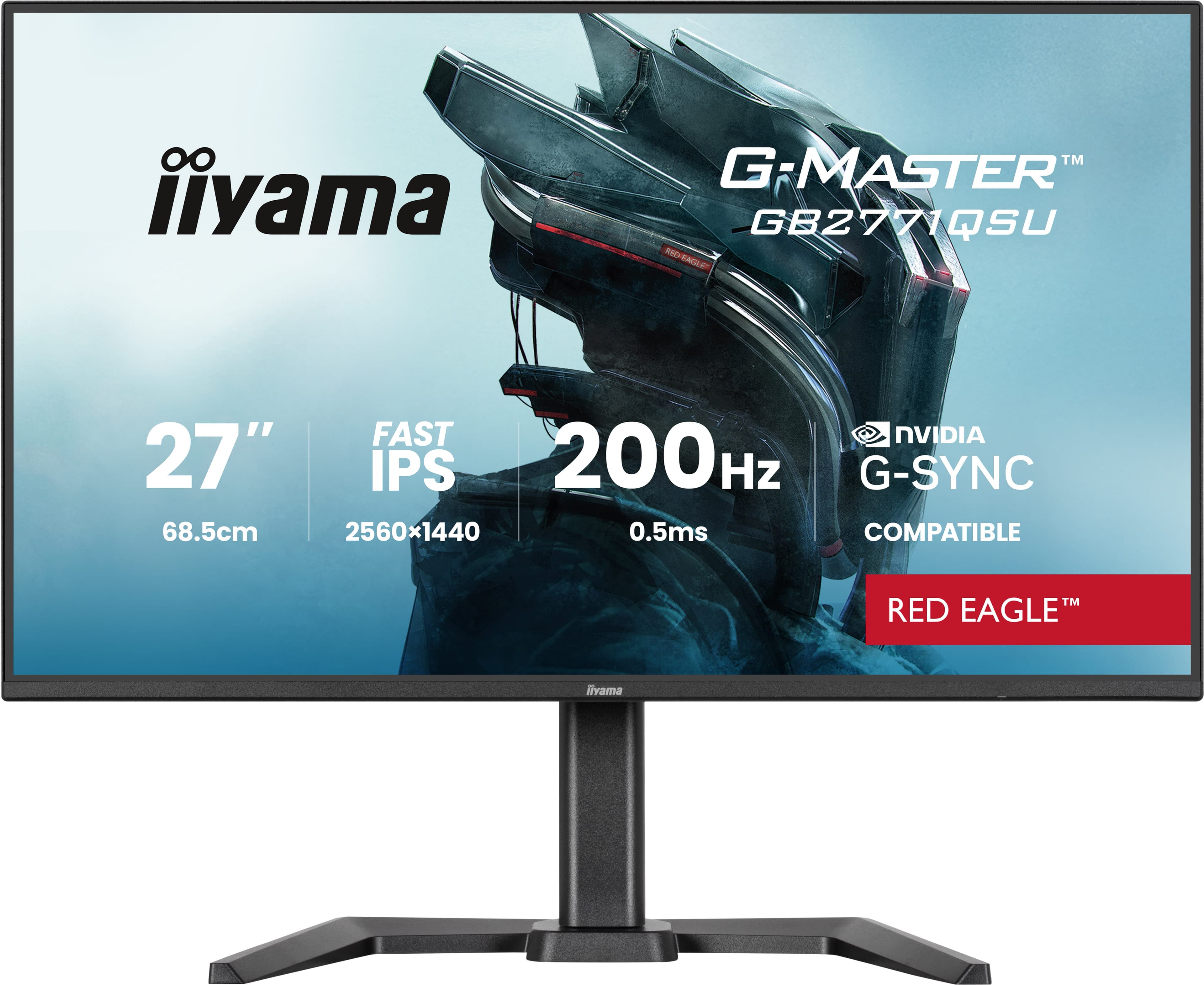 iiyama G-MASTER GB2771QSU-B1 écran plat de PC 68,6 cm (27") 2560 x 1440 pixels Wide Quad HD Noir