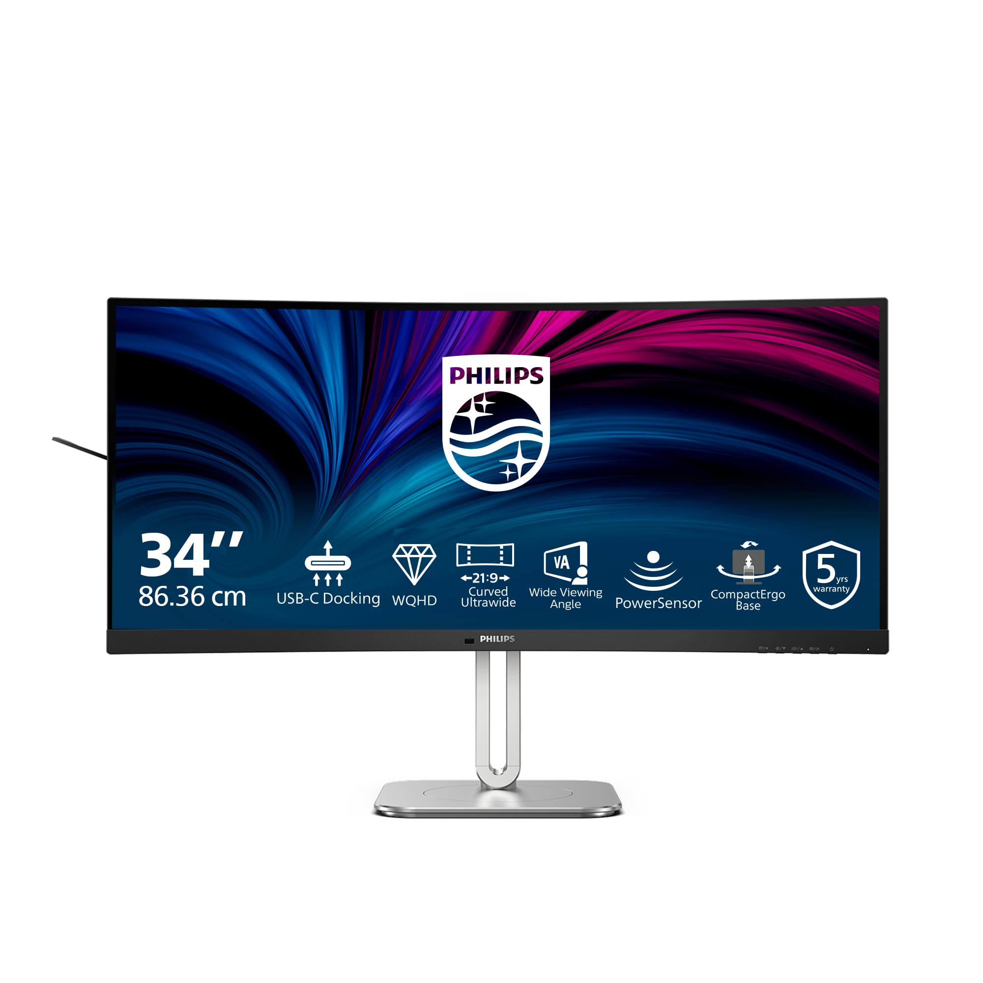 Philips 5000 series 34B2U5600C/00 écran plat de PC 86,4 cm (34") 3440 x 1440 pixels Dual QHD LCD Gris