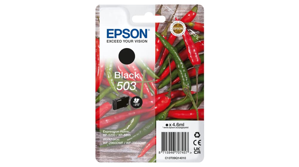 Epson 503 cartouche d'encre 1 pièce(s) Original Rendement standard Noir