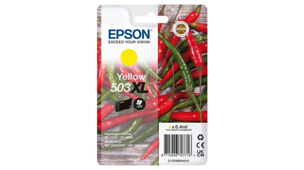 Epson 503XL cartouche d'encre 1 pièce(s) Original Rendement élevé (XL) Jaune