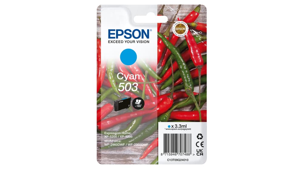 Epson 503 cartouche d'encre 1 pièce(s) Original Rendement standard Bleu
