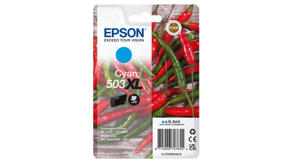 Epson 503XL cartouche d'encre 1 pièce(s) Original Rendement élevé (XL) Cyan