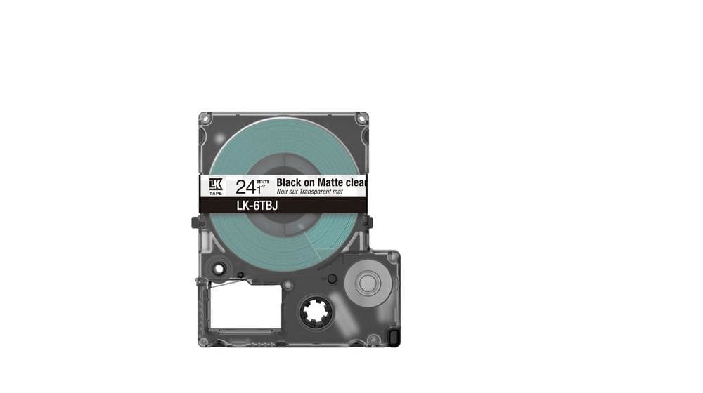Epson LK-6TBJ Noir, Transparent