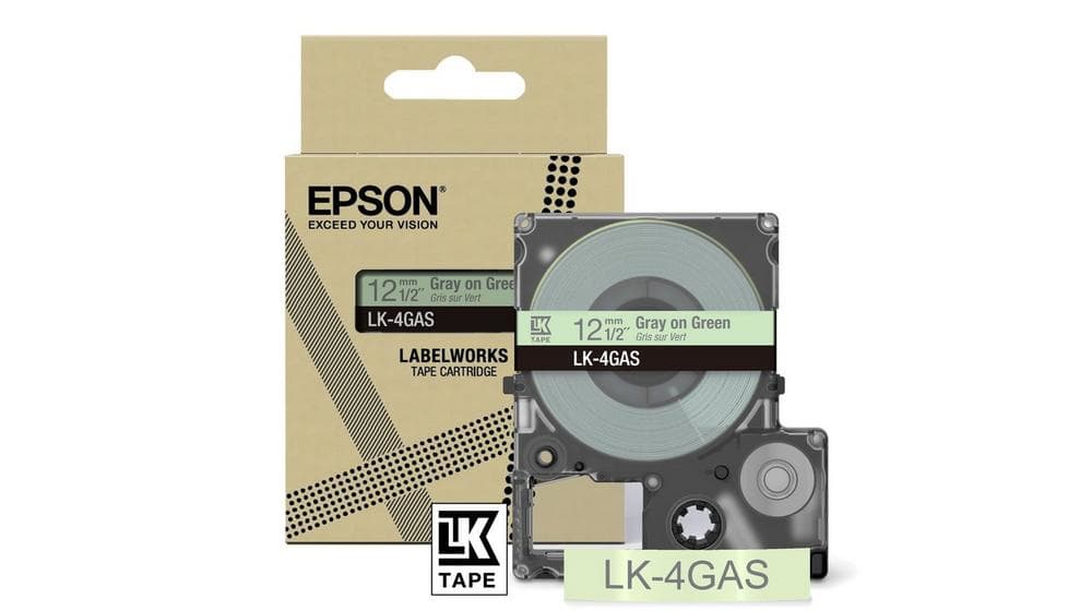 Epson LK-4GAS Gris, Vert clair
