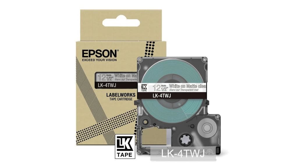 Epson LK-4TWJ Noir, Transparent