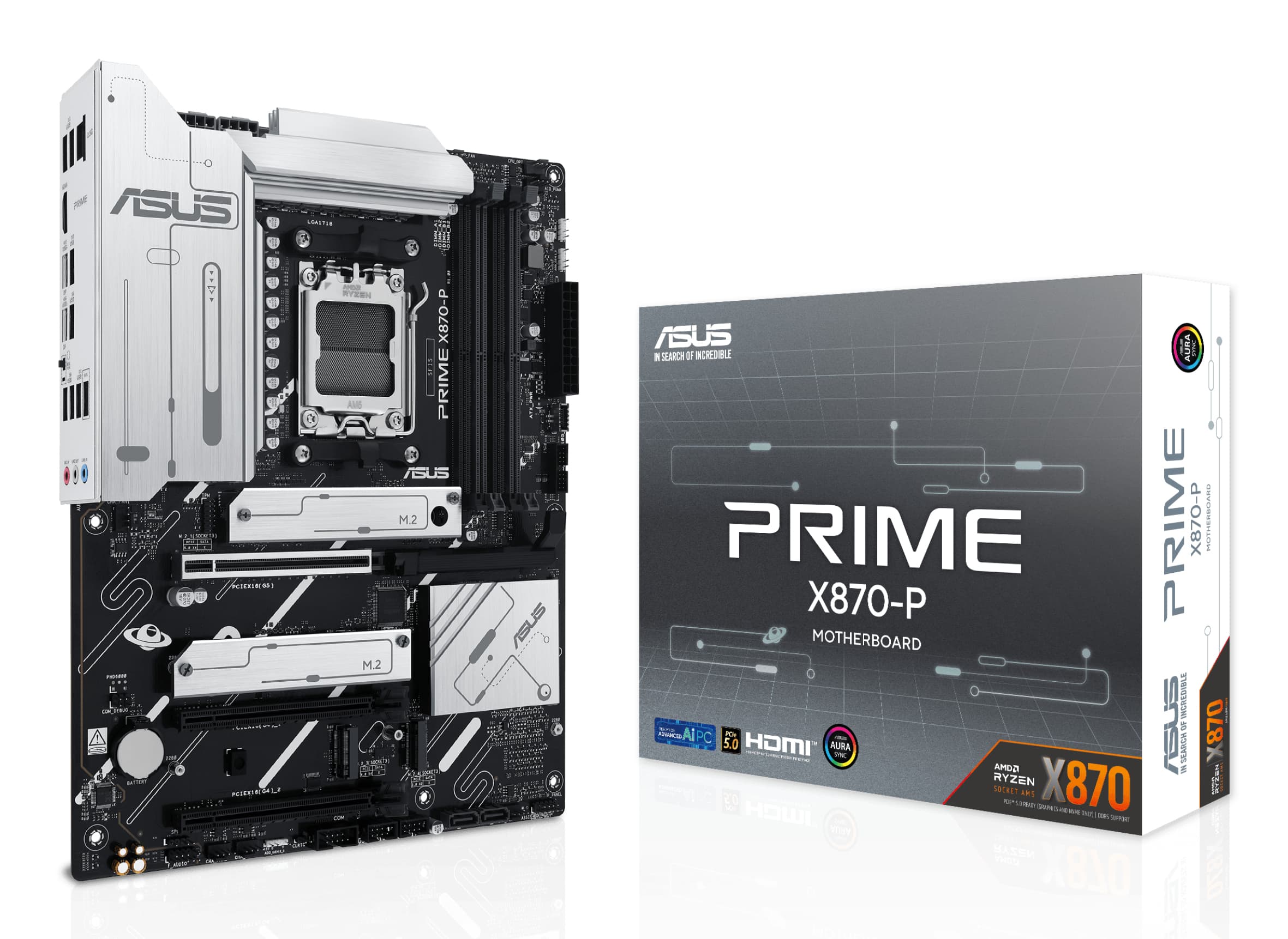 ASUS PRIME X870-P AMD X870 Emplacement AM5 ATX