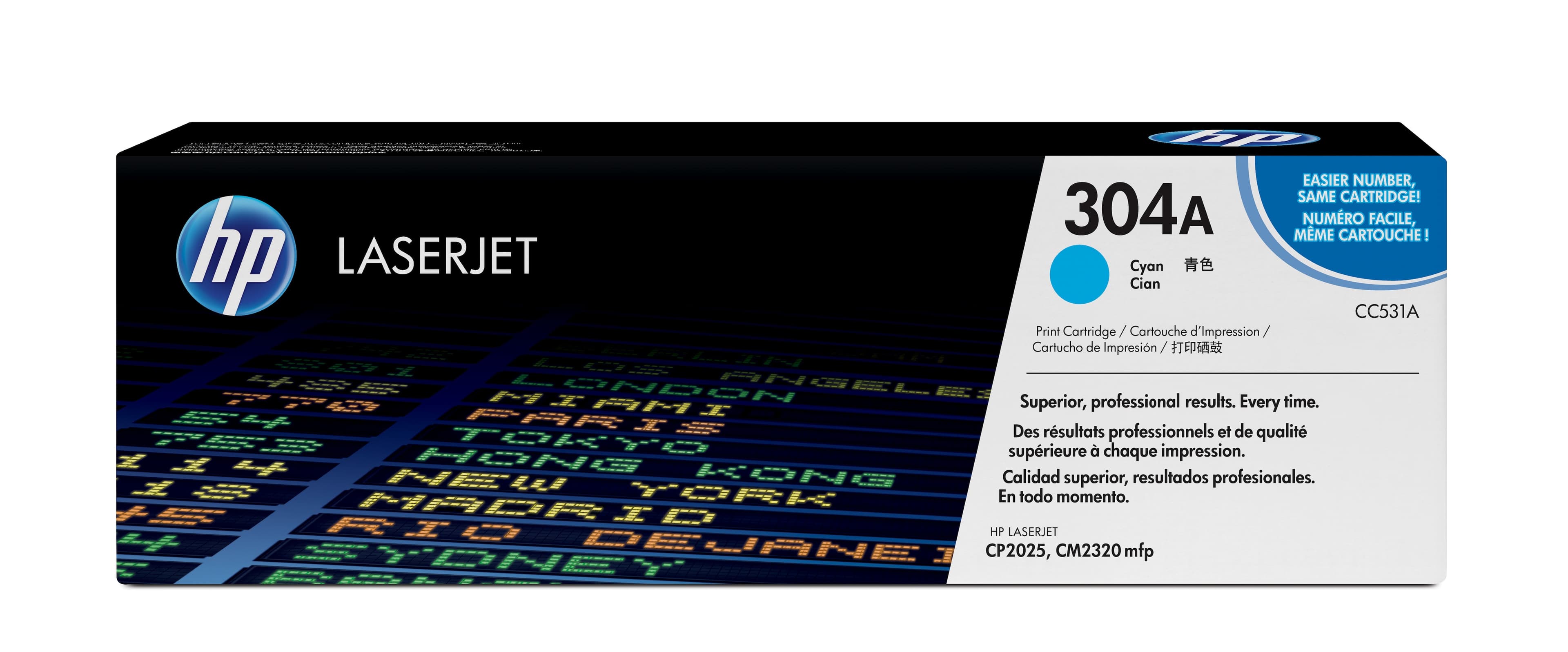 HP 304A toner LaserJet cyan authentique