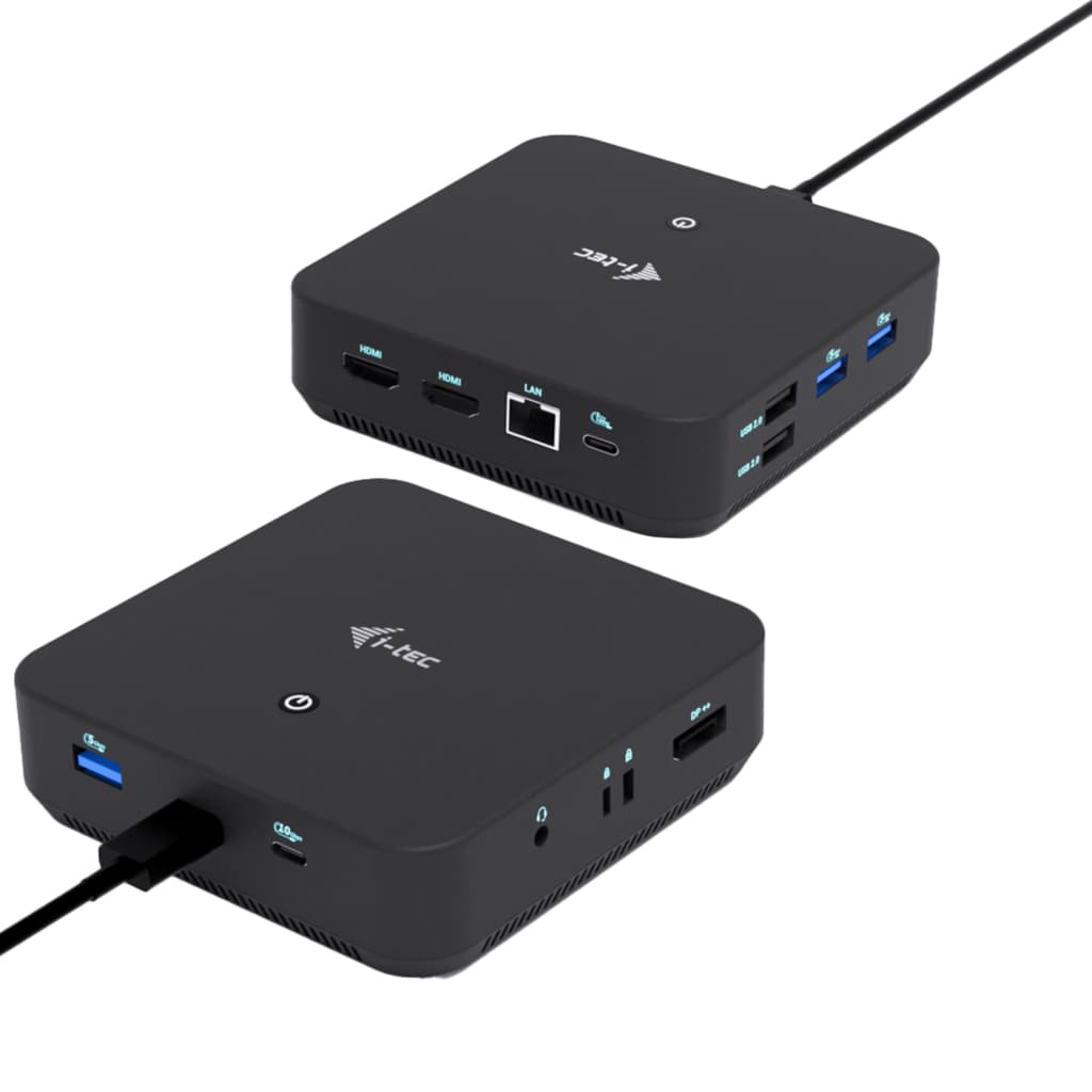 i-tec USB-C DP Dual HDMI Docking Station with Power Delivery 100 W Avec fil USB 3.2 Gen 2 (3.1 Gen 2) Type-C Noir