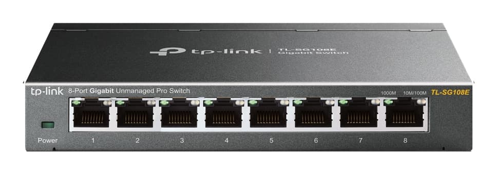 TP-Link TL-SG108E commutateur réseau Géré L2 Gigabit Ethernet (10/100/1000) Noir