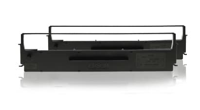 Epson SIDM Black Ribbon Cartridge for LQ-300/+/+II/570/+/580/8xx, Dualpack (C13S015613)