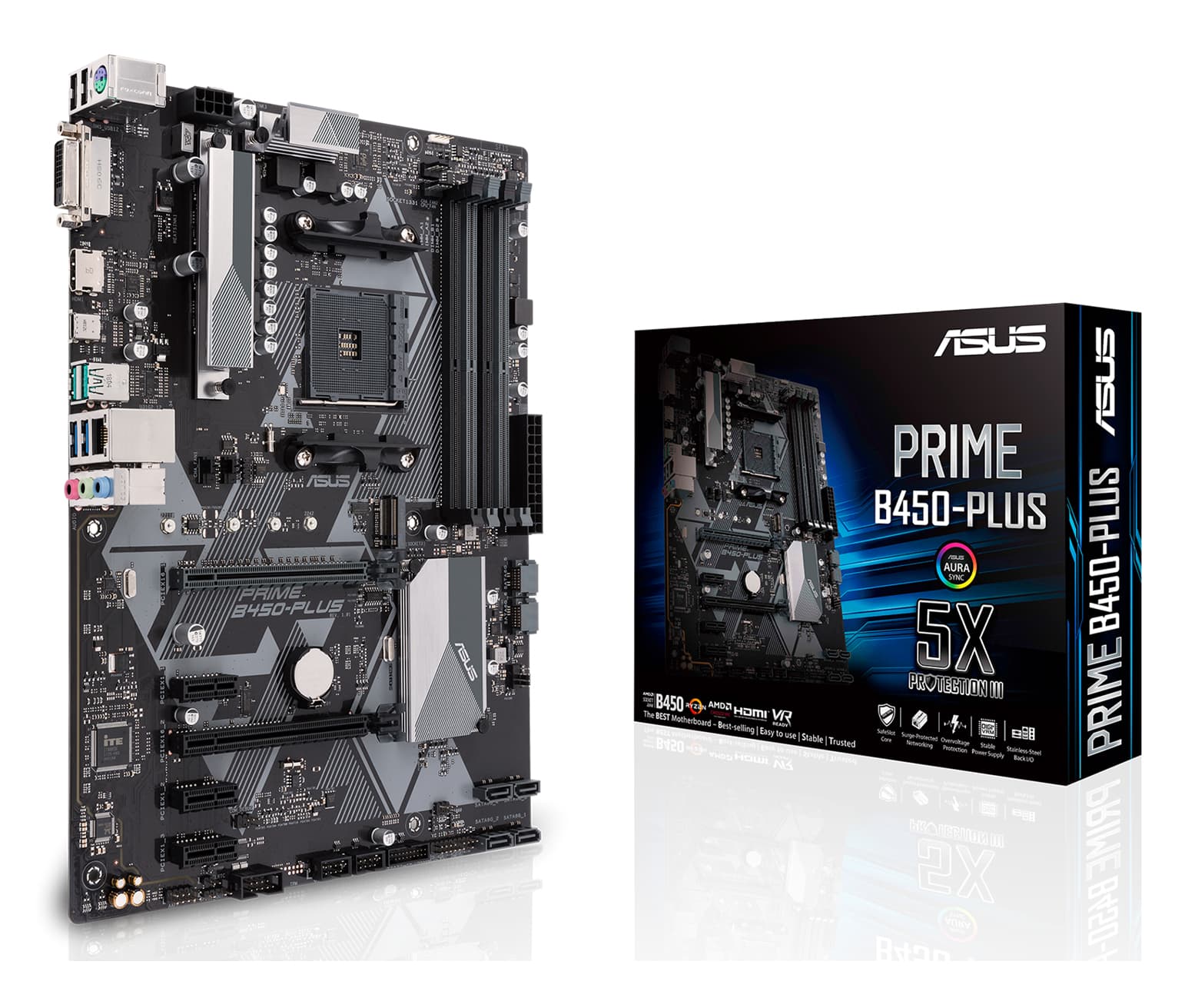 ASUS PRIME B450-PLUS AMD B450 Emplacement AM4 ATX