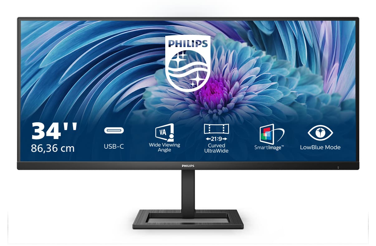 Philips E Line 346E2LAE/00 écran plat de PC 86,4 cm (34") 3440 x 1440 pixels Wide Quad HD LCD Noir