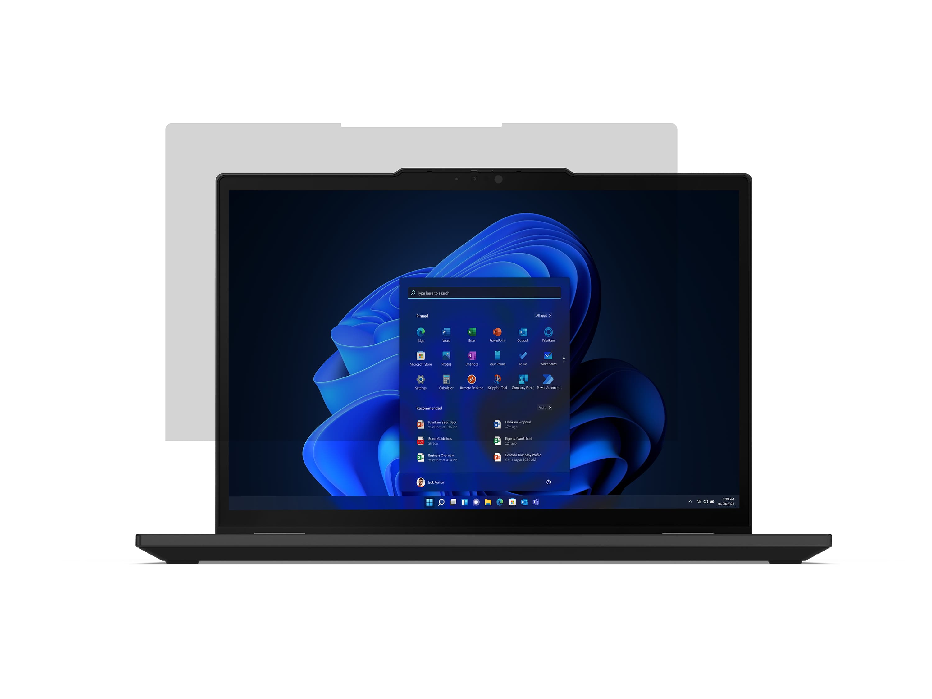 Lenovo 4XJ1U03941 filtre anti-reflets pour écran et filtre de confidentialité 33,8 cm (13.3") Ordinateur portable Filtre de confidentialité sans bords pour ordinateur