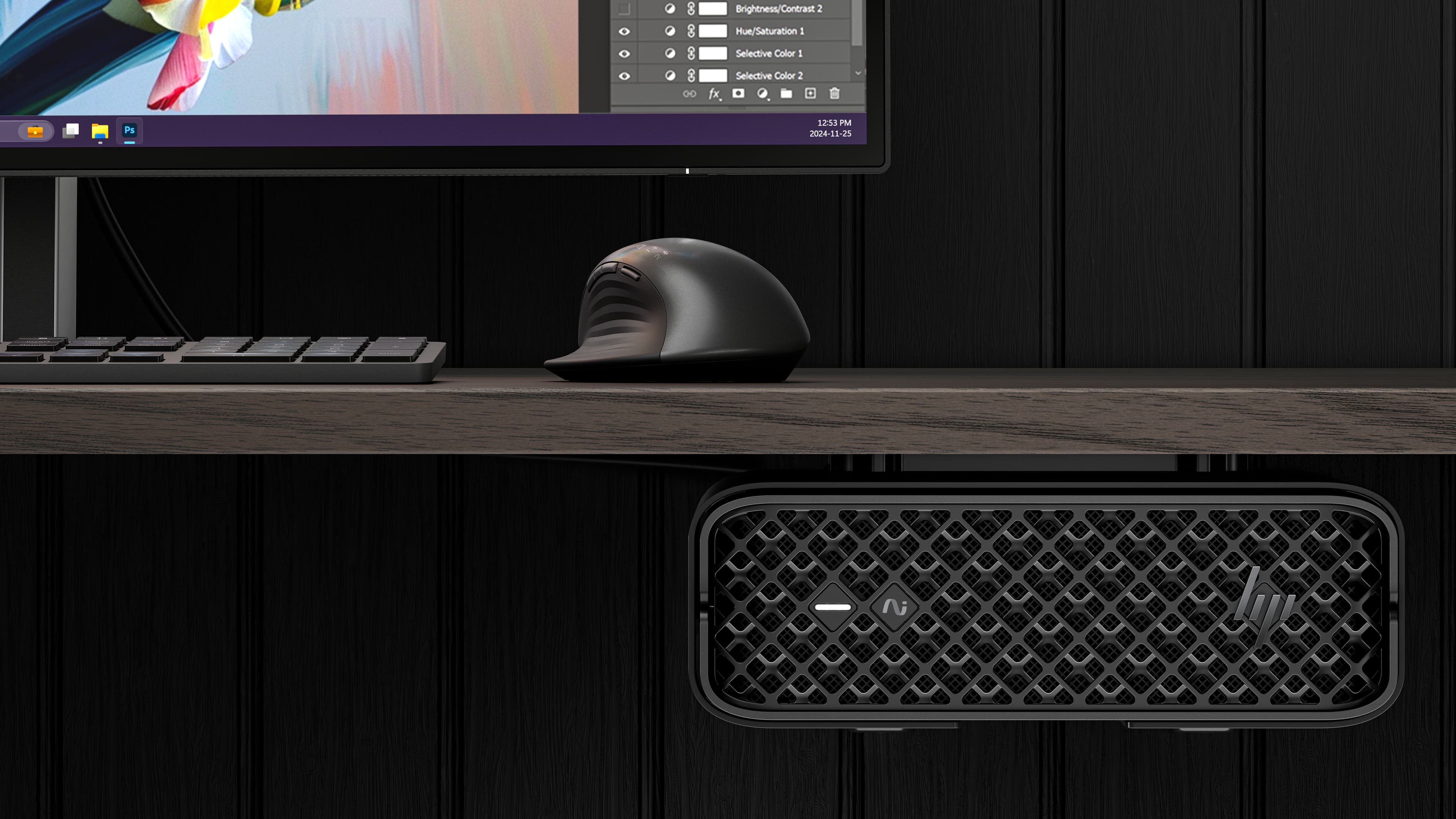 HP Z2 G1i Intel Core Ultra 7 265 16 Go DDR5-SDRAM 1 To SSD Windows 11 Pro Mini PC Station de travail AI Workstation, AI PC Noir