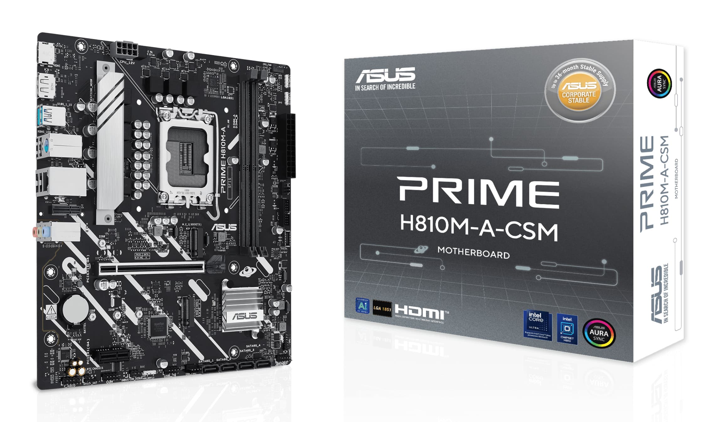 ASUS PRIME H810M-A-CSM Intel H810 LGA 1851 (Socket V1) micro ATX