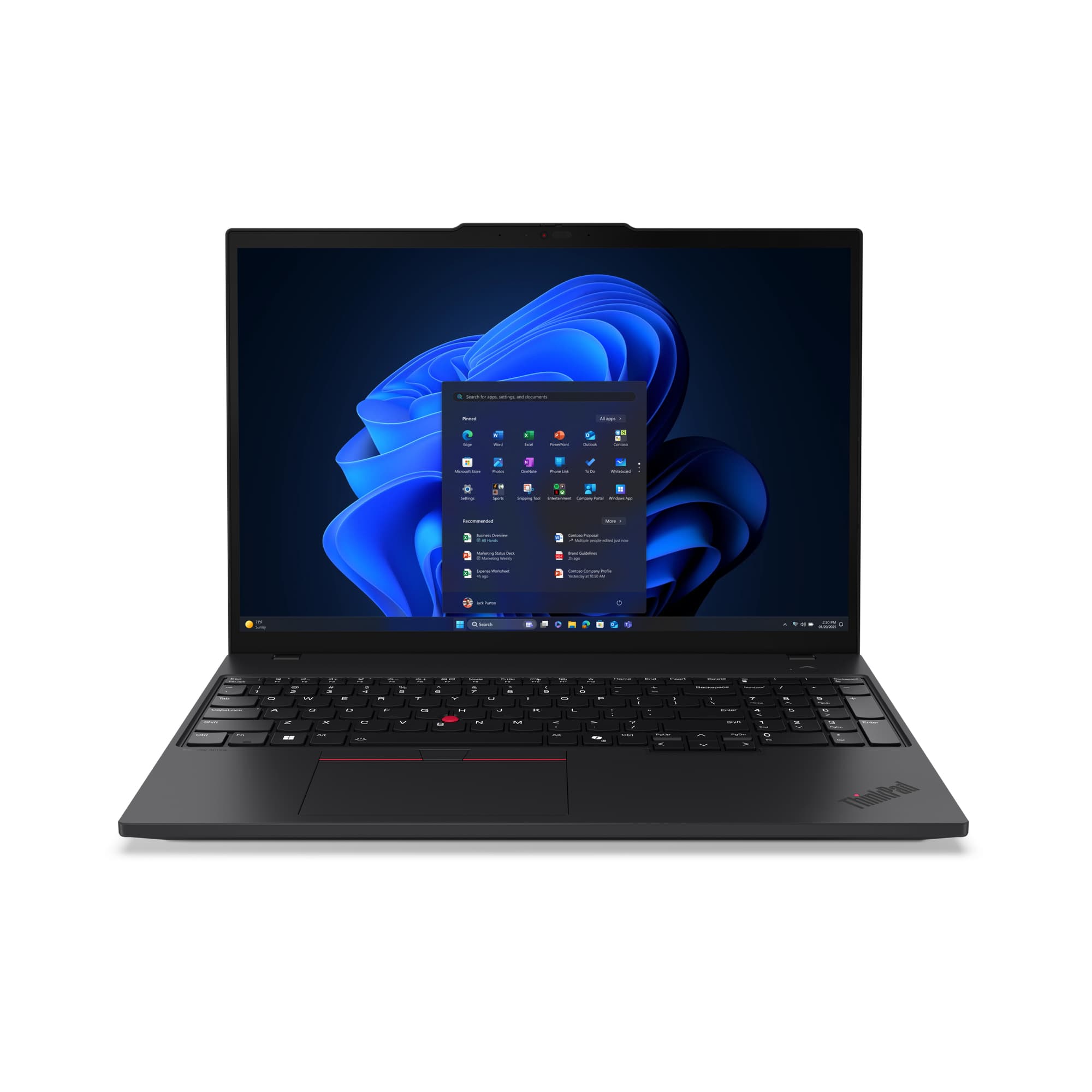 Lenovo ThinkPad T16 Gen 4 (Intel) Intel Core Ultra 7 255U Ordinateur portable 40,6 cm (16") WUXGA 32 Go DDR5-SDRAM 1 To SSD Wi-Fi 6E (802.11ax) Windows 11 Pro Français Noir