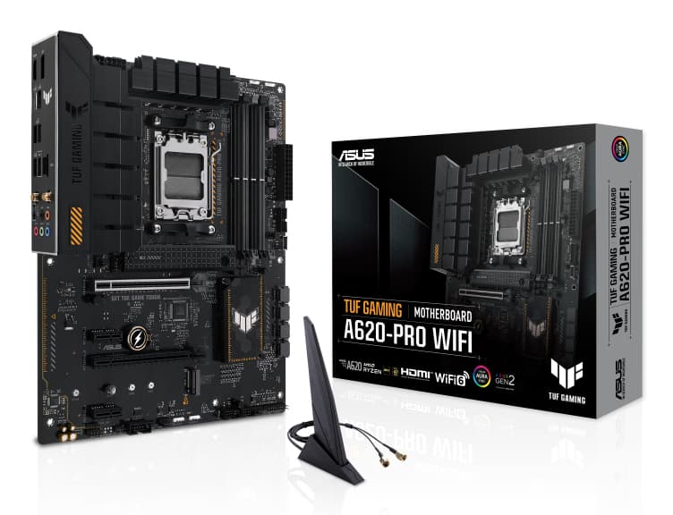 ASUS TUF GAMING A620-PRO WIFI AMD A620 Emplacement AM5 ATX