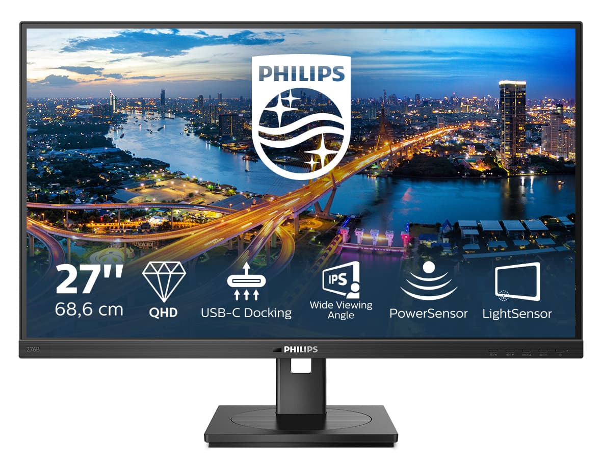 Philips 276B1/00 écran plat de PC 68,6 cm (27") 2560 x 1440 pixels Full HD LED Noir