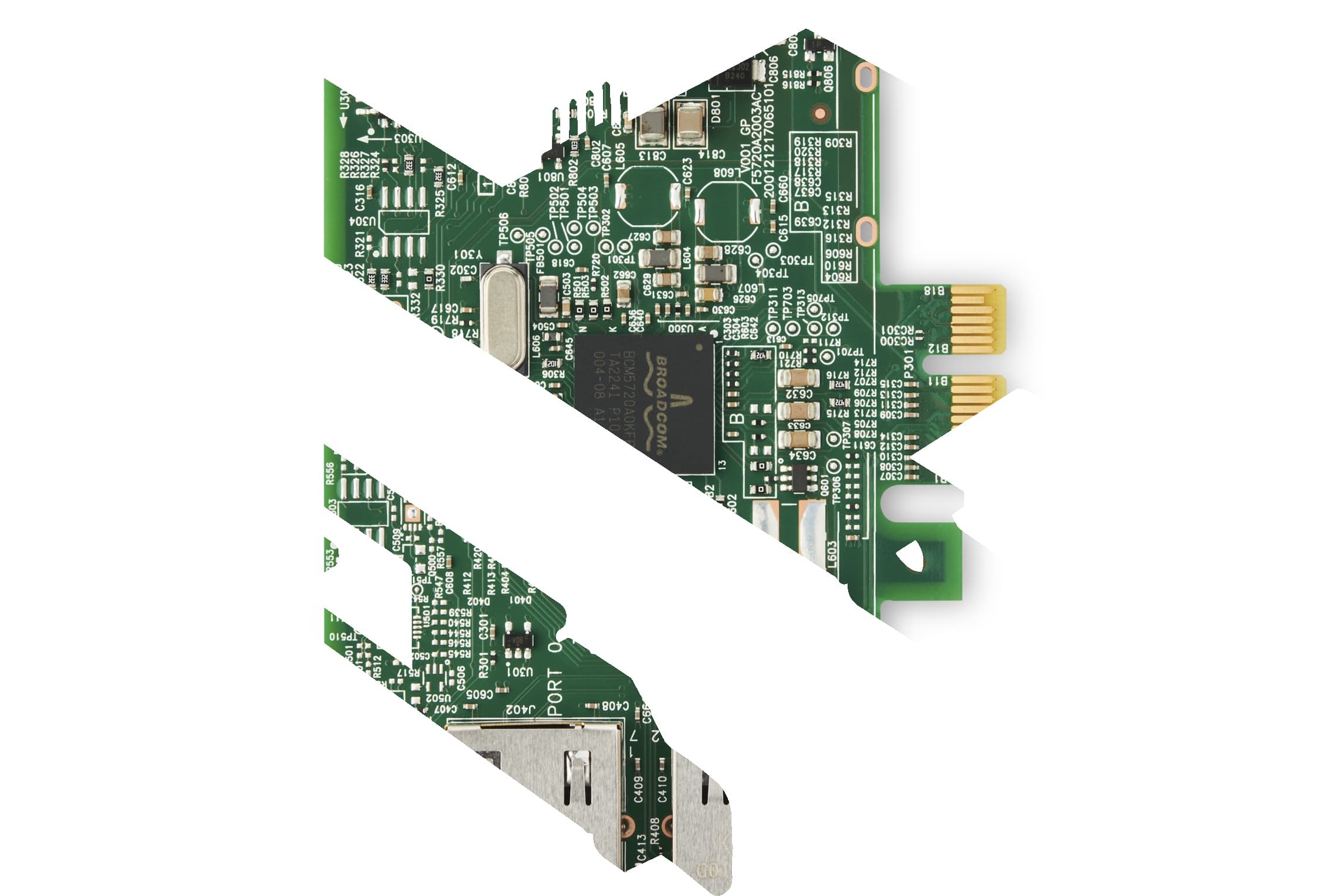 HP Broadcom 5720 1GbE RJ45 PCIe Ethernet Network Adapter carte et adaptateur d'interfaces