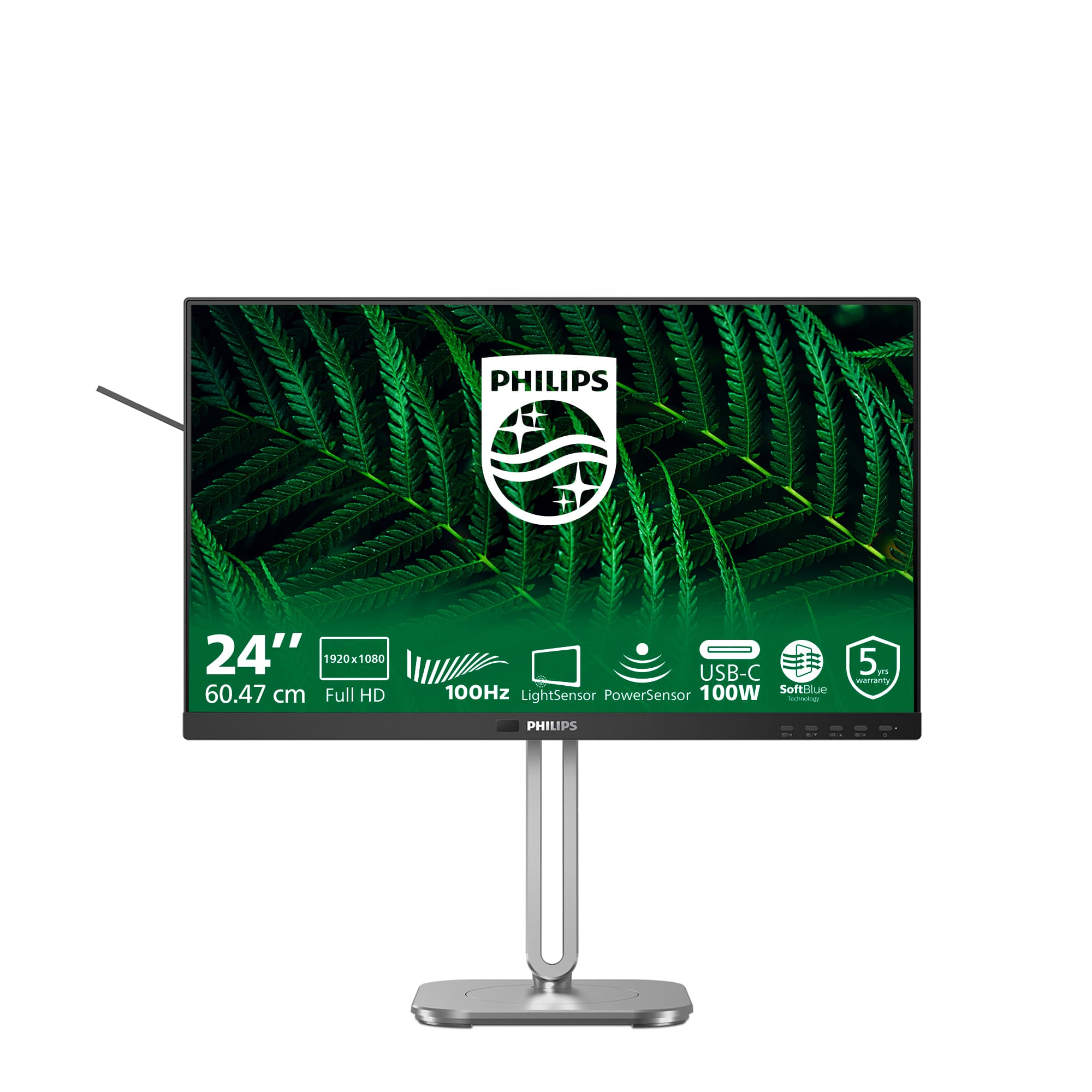 Philips 5000 series 24B2G5301/00 écran plat de PC 60,5 cm (23.8") 1920 x 1080 pixels Full HD LCD Noir