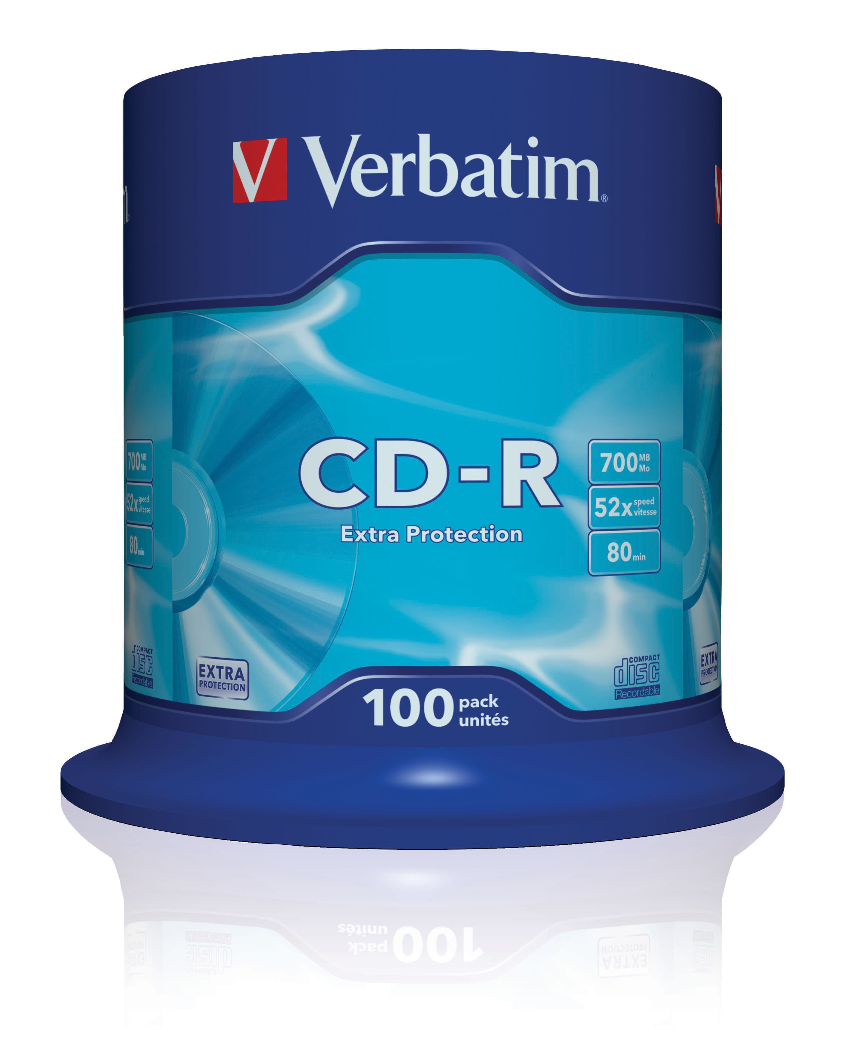 Verbatim CD-R Extra Protection 700 Mo 52x 100 pièce(s)