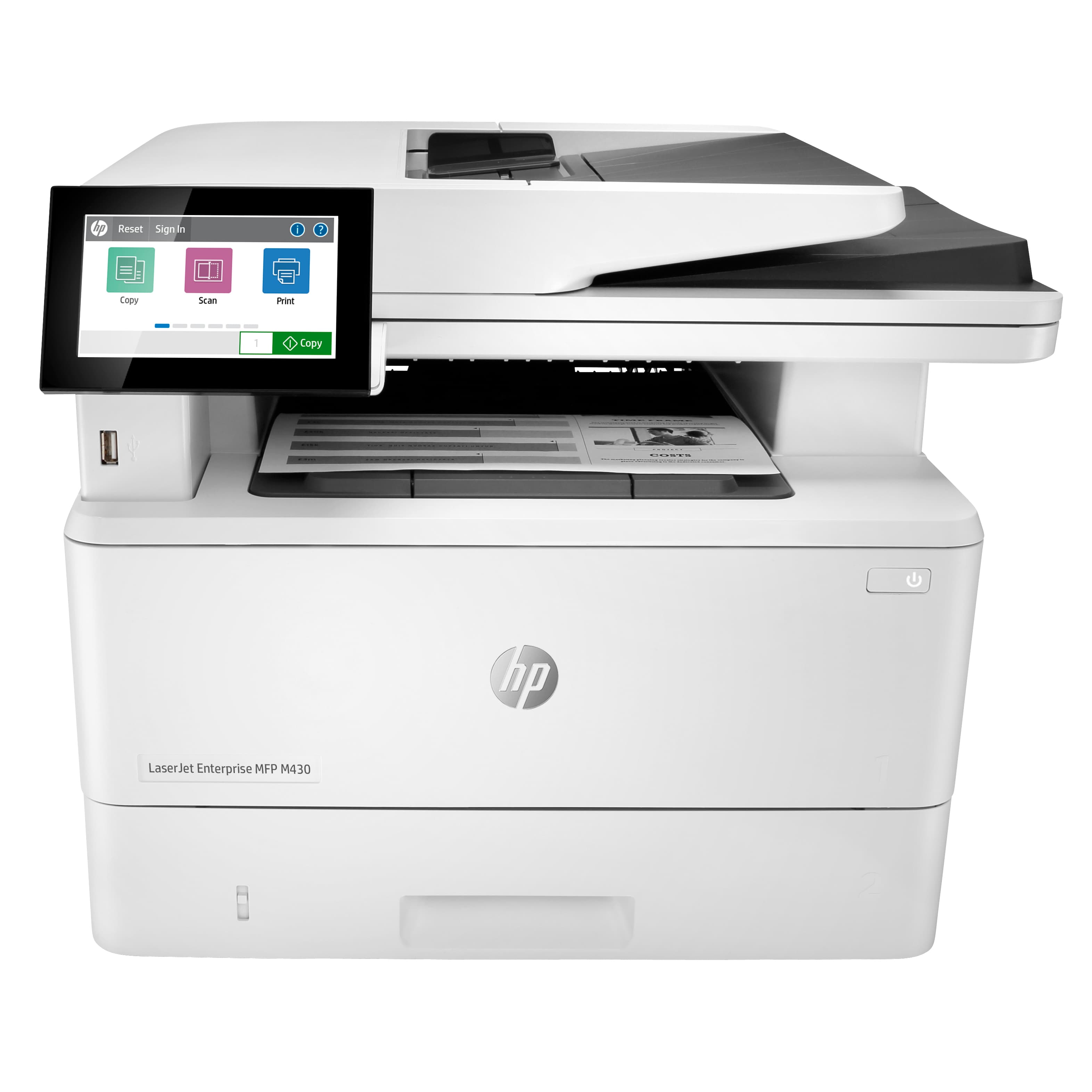 HP LaserJet Enterprise M430f Multifunction Noir et blanc Imprimante, Ethernet uniquement; Copieur, Scanner