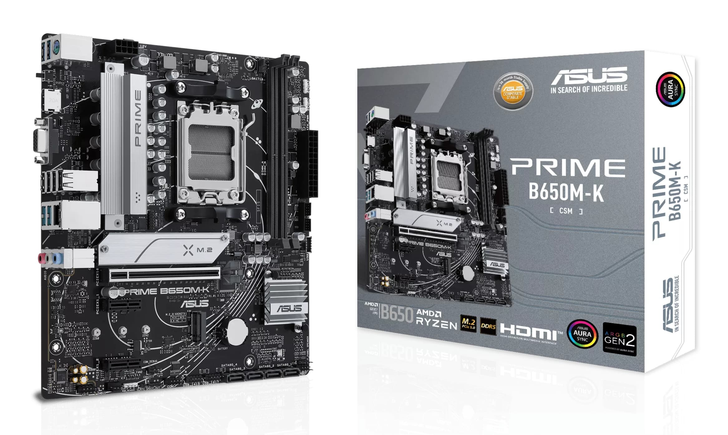 ASUS PRIME B650M-K AMD B650 Emplacement AM5 micro ATX