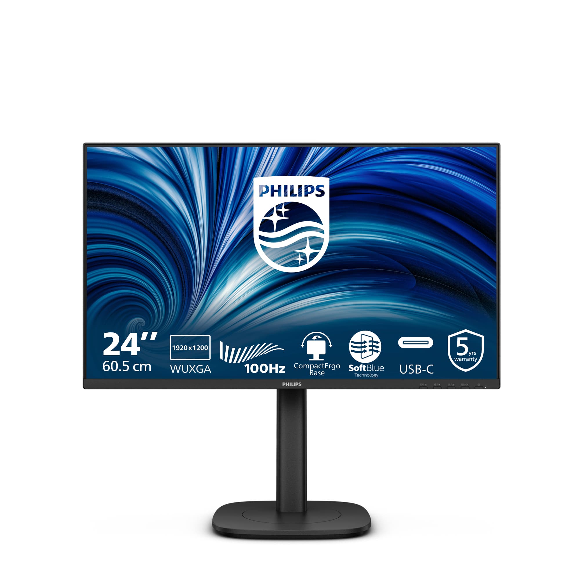 Philips 3000 series 24B2N3200D/00 écran plat de PC 61,2 cm (24.1") 1920 x 1200 pixels WUXGA LCD Noir
