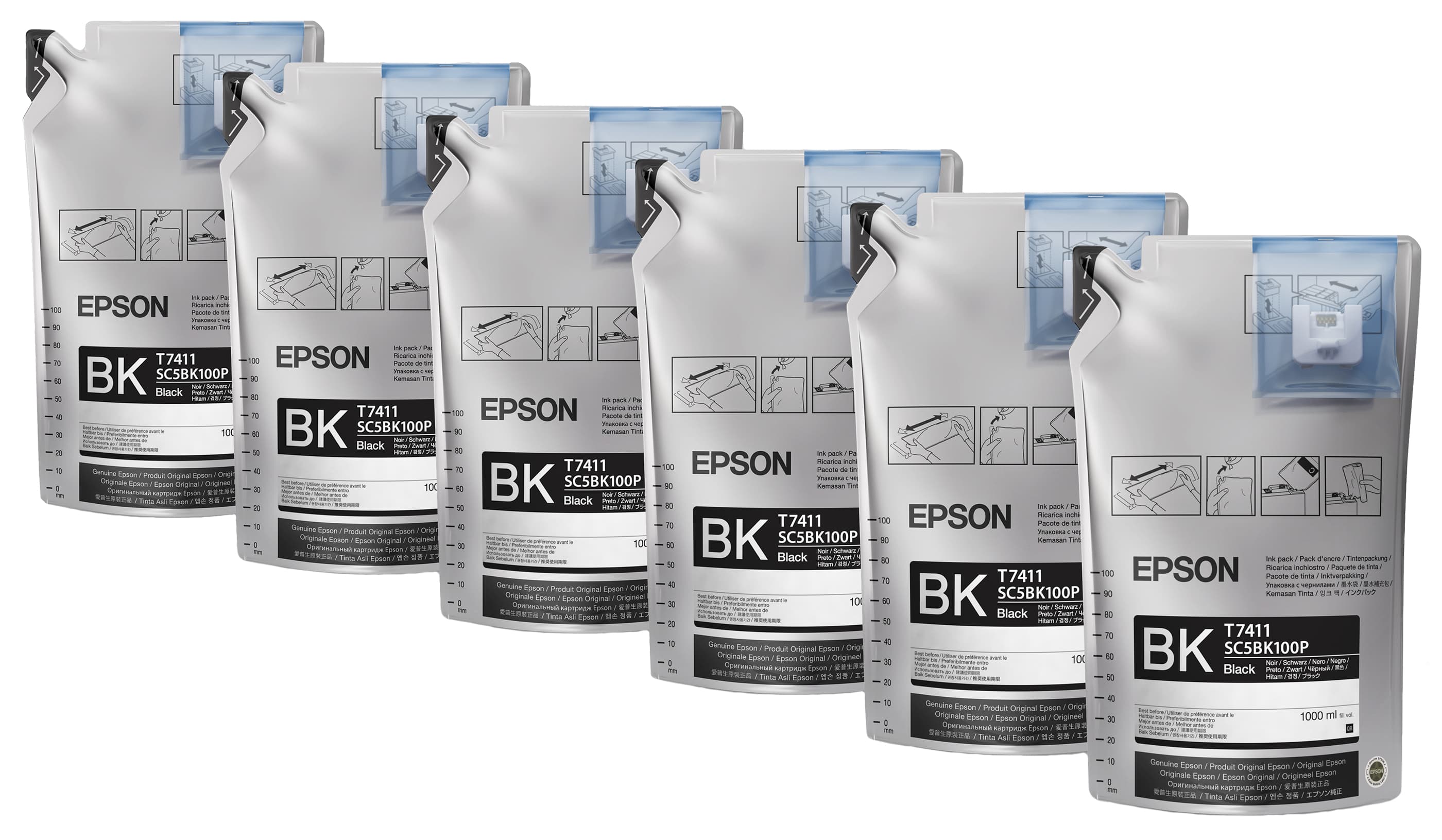 Epson UltraChrome DS High Density Black T741X00 (1Lx6packs)