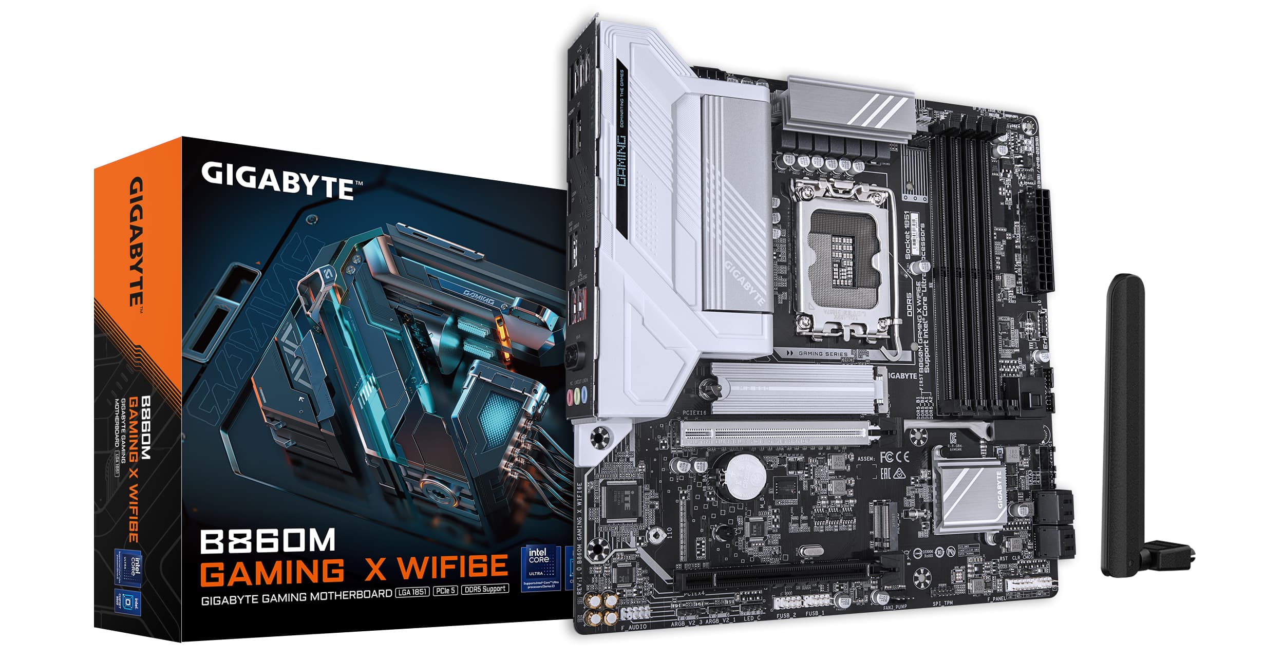GIGABYTE B860M GAMING X WIFI6E Carte mère - Processeurs Intel Core Ultra, VRM 8+1+2+2 phases, jusqu'à 9200MHz DDR5, 1xPCIe 5.0 + 1xPCIe 4.0 M.2, LAN 2,5 GbE, WIFI 6E, USB 4
