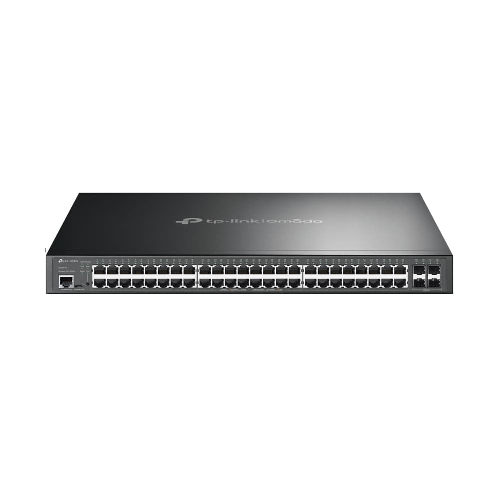 TP-Link Omada SG3452P commutateur réseau Géré L2/L3 Gigabit Ethernet (10/100/1000) Connexion Ethernet, supportant l'alimentation via ce port (PoE) 1U Noir