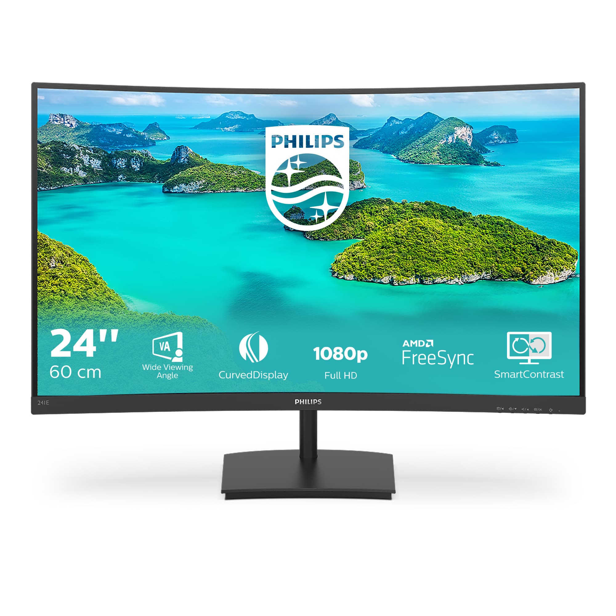Philips E Line 241E1SCA/00 écran plat de PC 59,9 cm (23.6") 1920 x 1080 pixels Full HD LCD Noir