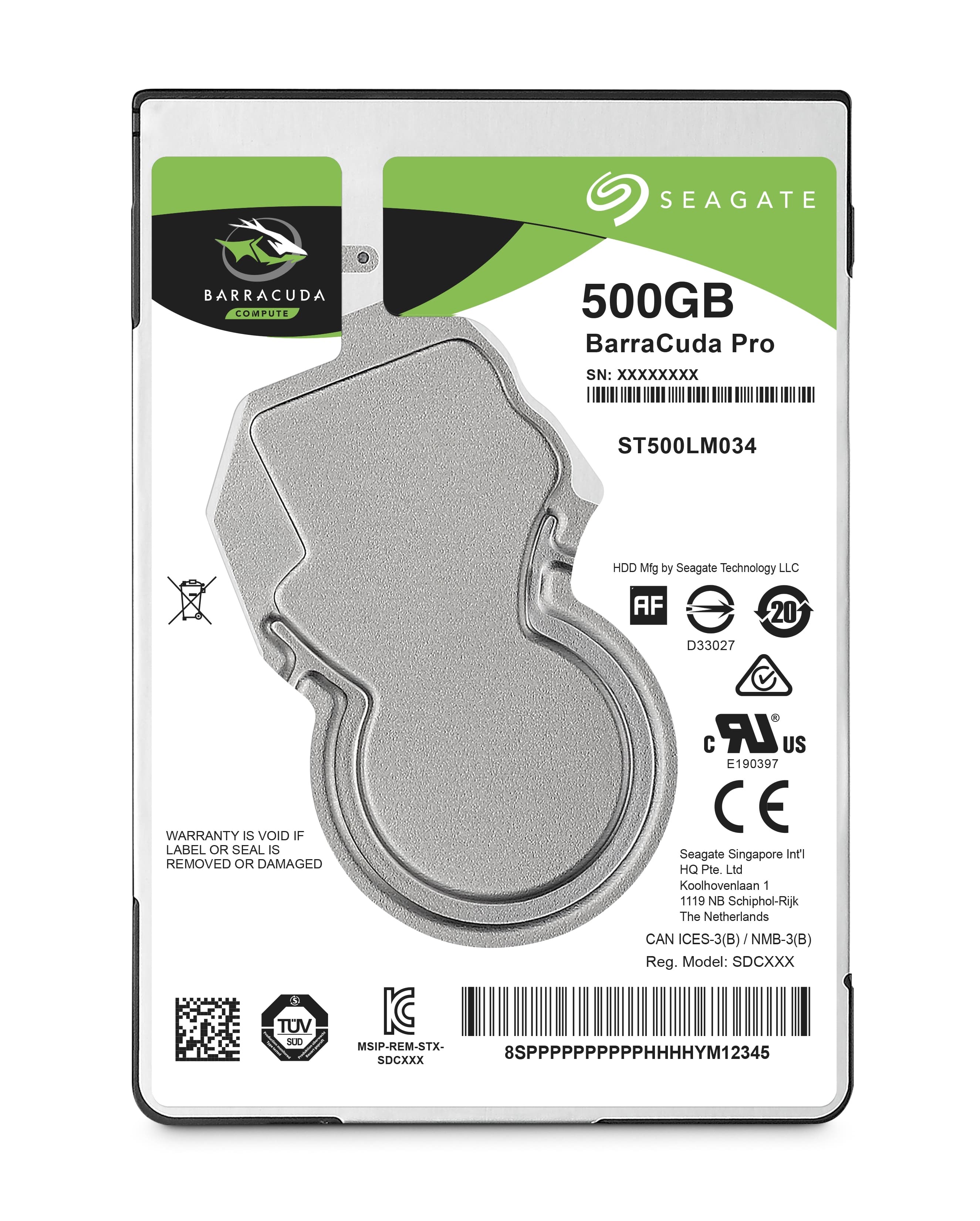 Seagate Barracuda Pro disque dur 500 Go 7200 tr/min 128 Mo 2.5" Série ATA III