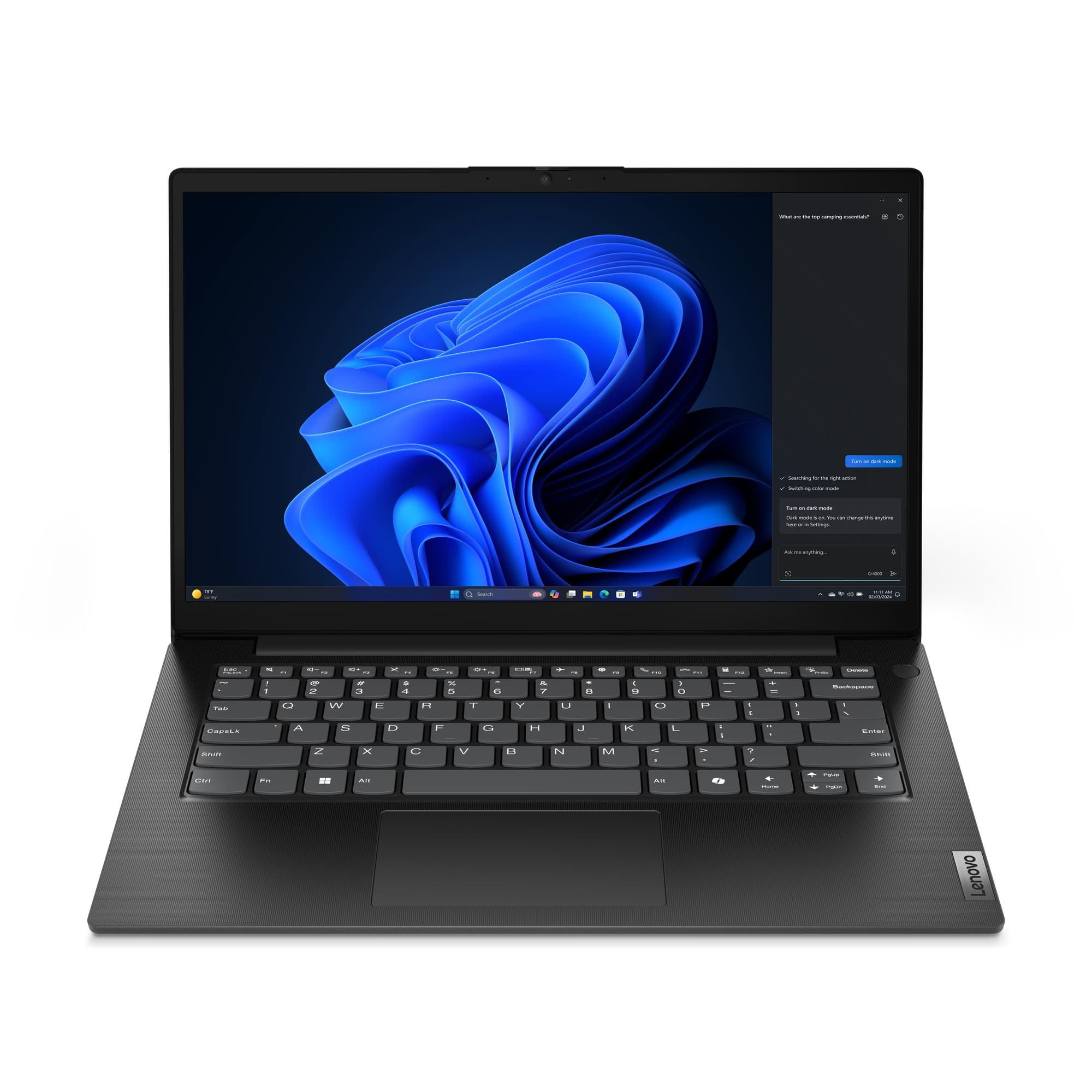 Lenovo V14 G5 IRL Intel® Core™ i3 i3-1315U Ordinateur portable 35,6 cm (14") Full HD 8 Go DDR5-SDRAM 256 Go SSD Wi-Fi 6 (802.11ax) Windows 11 Pro Français Noir