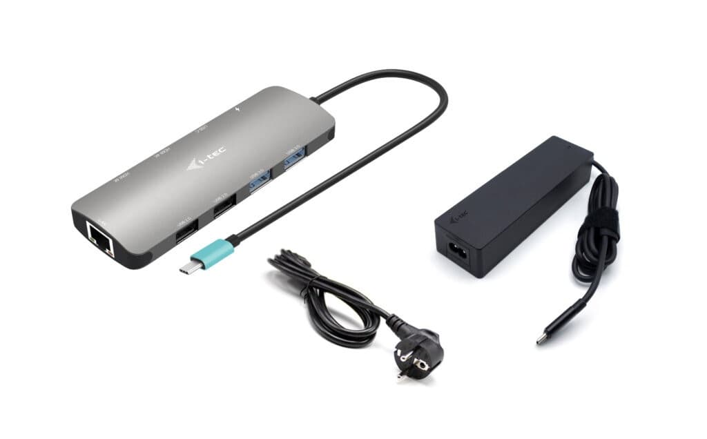 i-tec Metal USB-C Nano 2x Display Docking Station with PD 100 W + Charger 100W