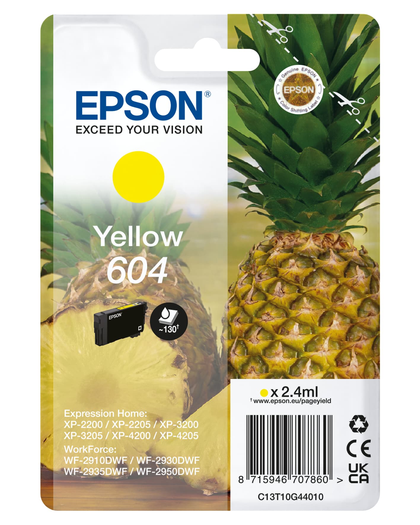 Epson 604 cartouche d'encre 1 pièce(s) Original Rendement standard Jaune