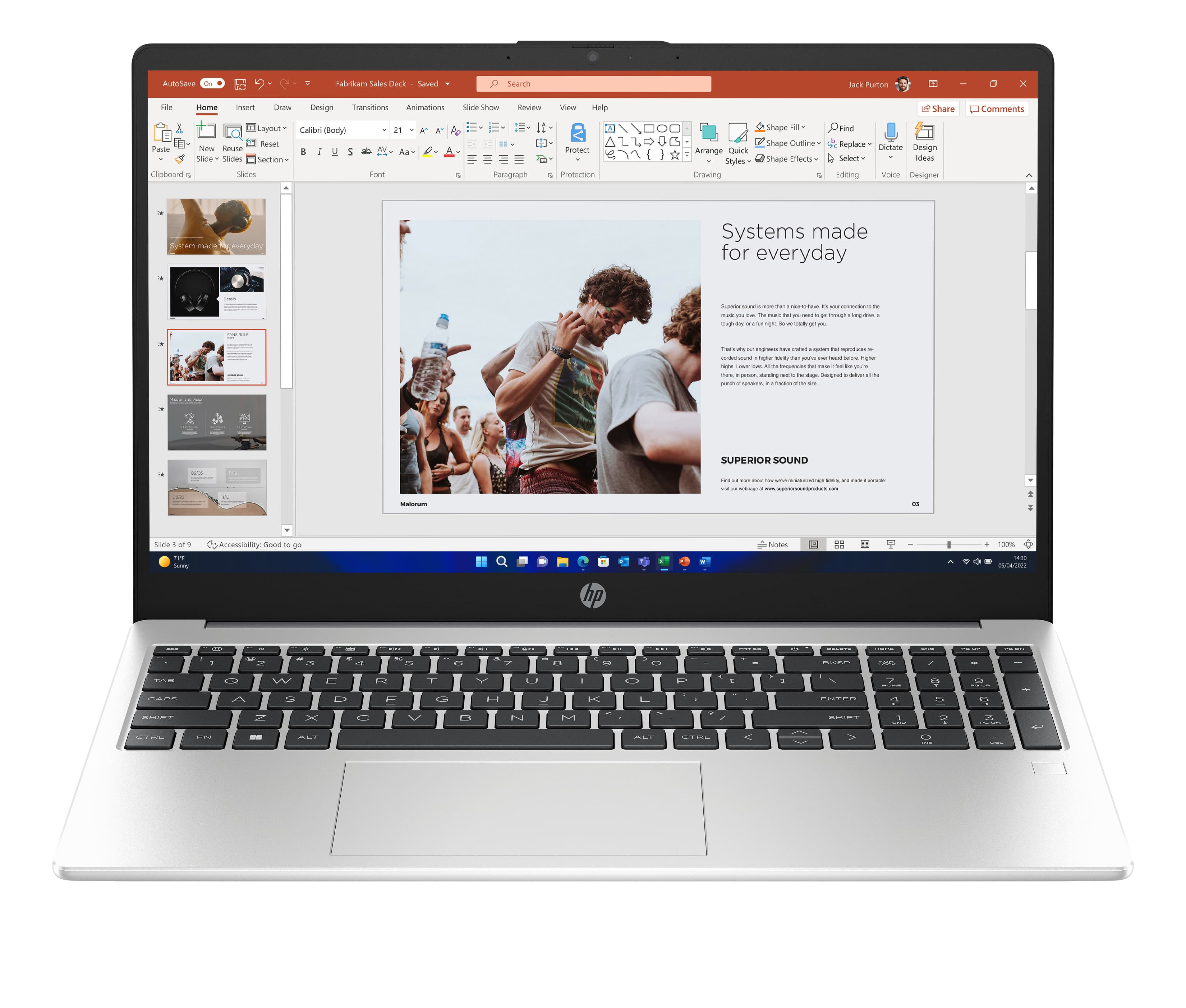 HP 255 G10 AMD Ryzen™ 3 7330U Ordinateur portable 39,6 cm (15.6") Full HD 8 Go DDR4-SDRAM 512 Go SSD Wi-Fi 6 (802.11ax) Windows 11 Home Argent