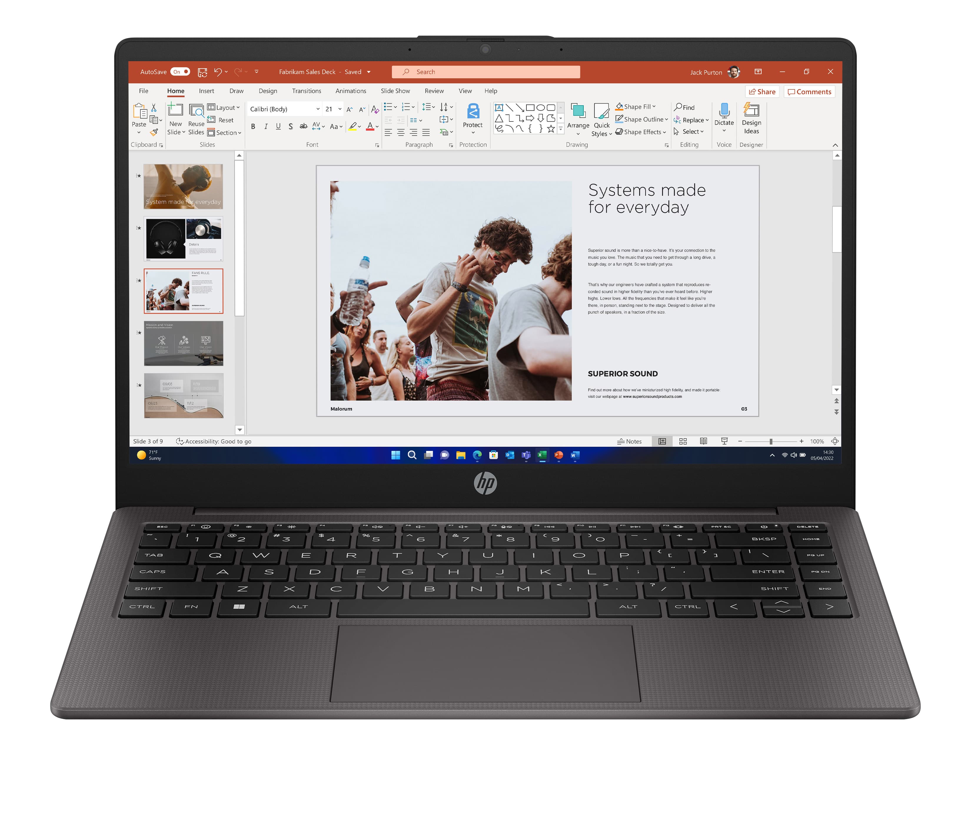 HP 245 G10 AMD Ryzen™ 3 7330U Ordinateur portable 35,6 cm (14") Full HD 8 Go DDR4-SDRAM 256 Go SSD Wi-Fi 6 (802.11ax) Windows 11 Home Argent