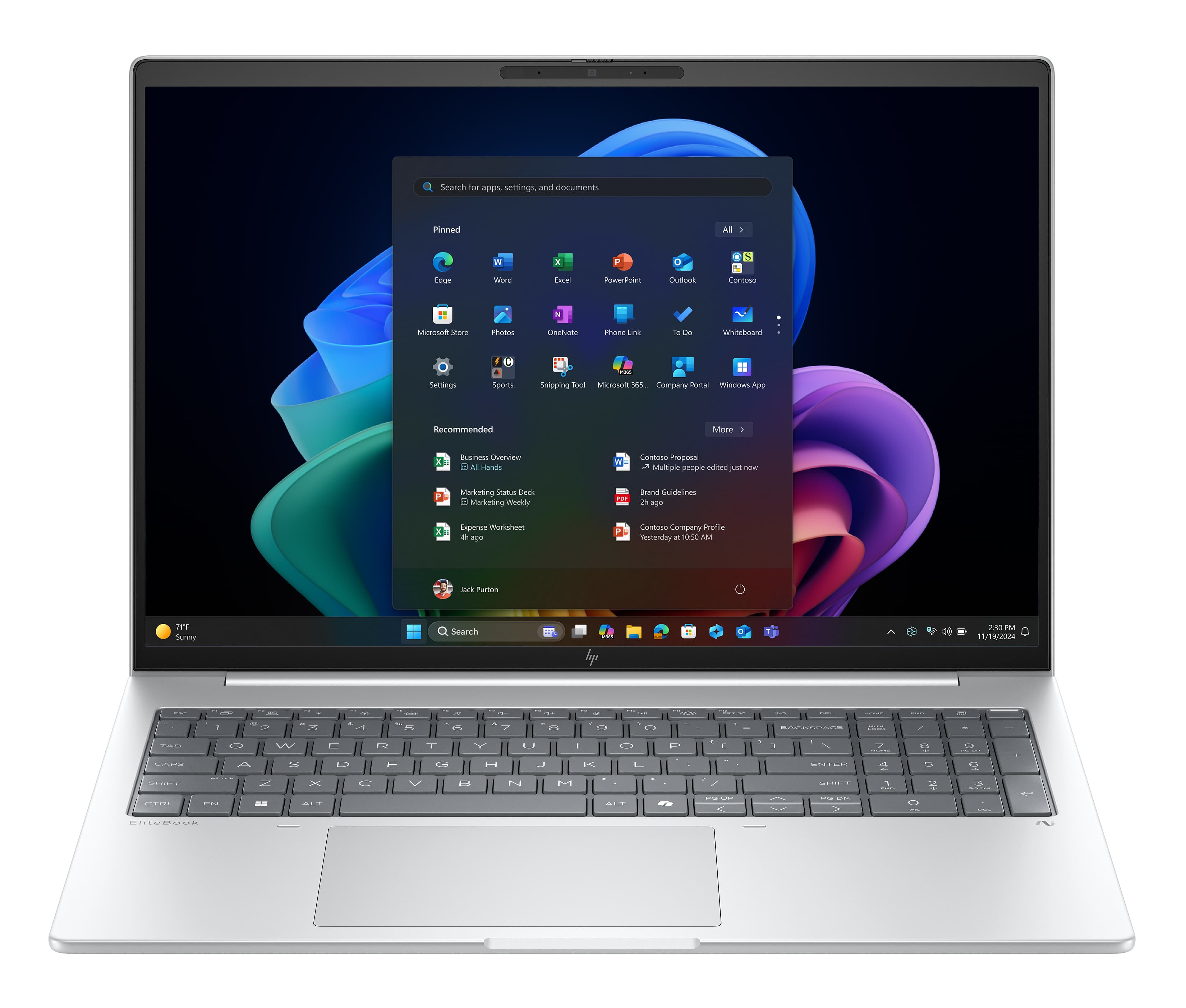 HP EliteBook 8 G1a Next Gen AI PC Wolf Pro Security Edition Copilot+ PC AMD Ryzen AI 7 350 Ordinateur portable 40,6 cm (16") WUXGA 32 Go DDR5-SDRAM 1 To SSD Wi-Fi 7 (802.11be) Windows 11 Pro Argent