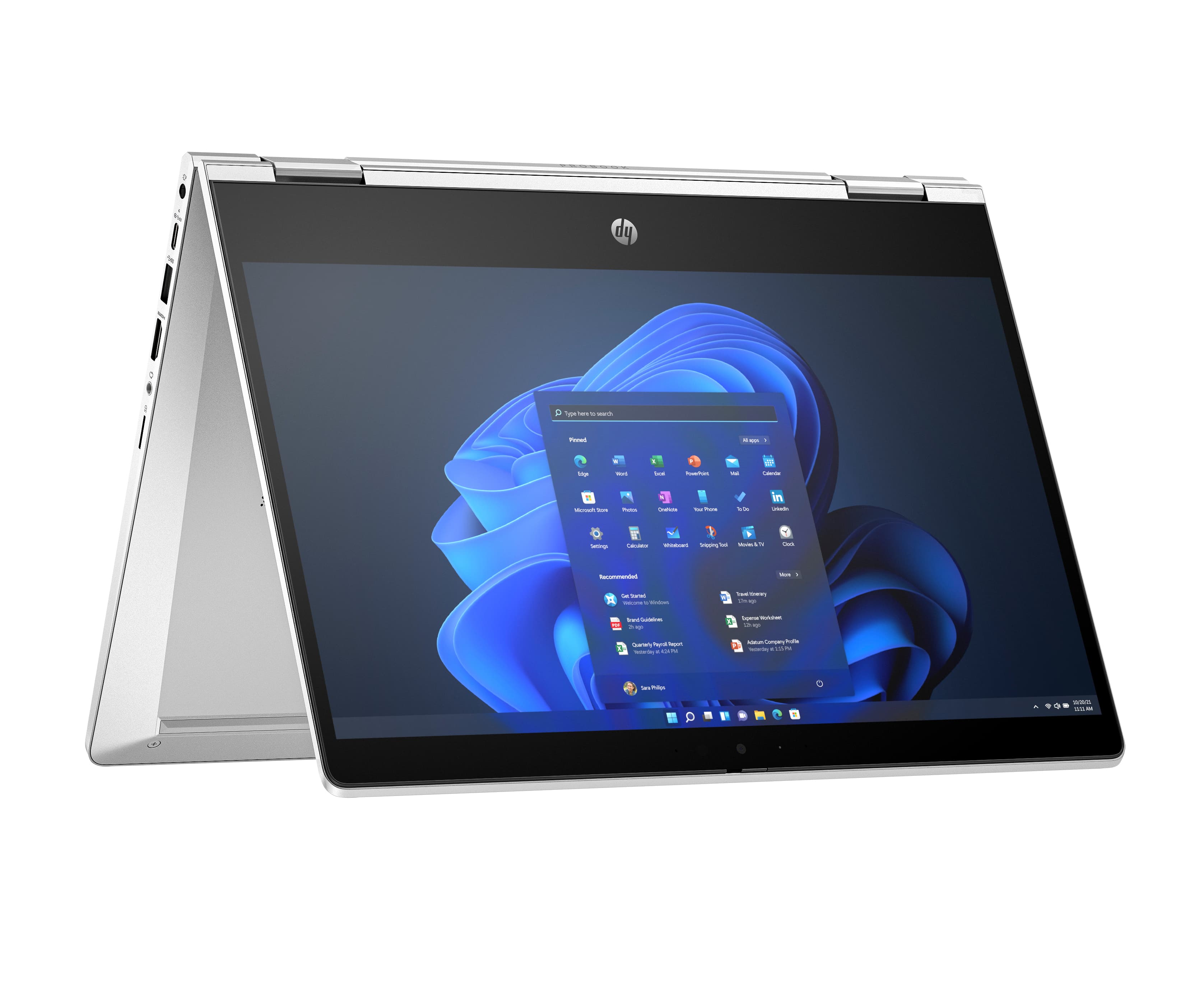 HP Pro x360 435 G10 AMD Ryzen™ 5 7530U Hybride (2-en-1) 33,8 cm (13.3") Écran tactile Full HD 8 Go DDR4-SDRAM 256 Go SSD Wi-Fi 6 (802.11ax) Windows 11 Pro Argent