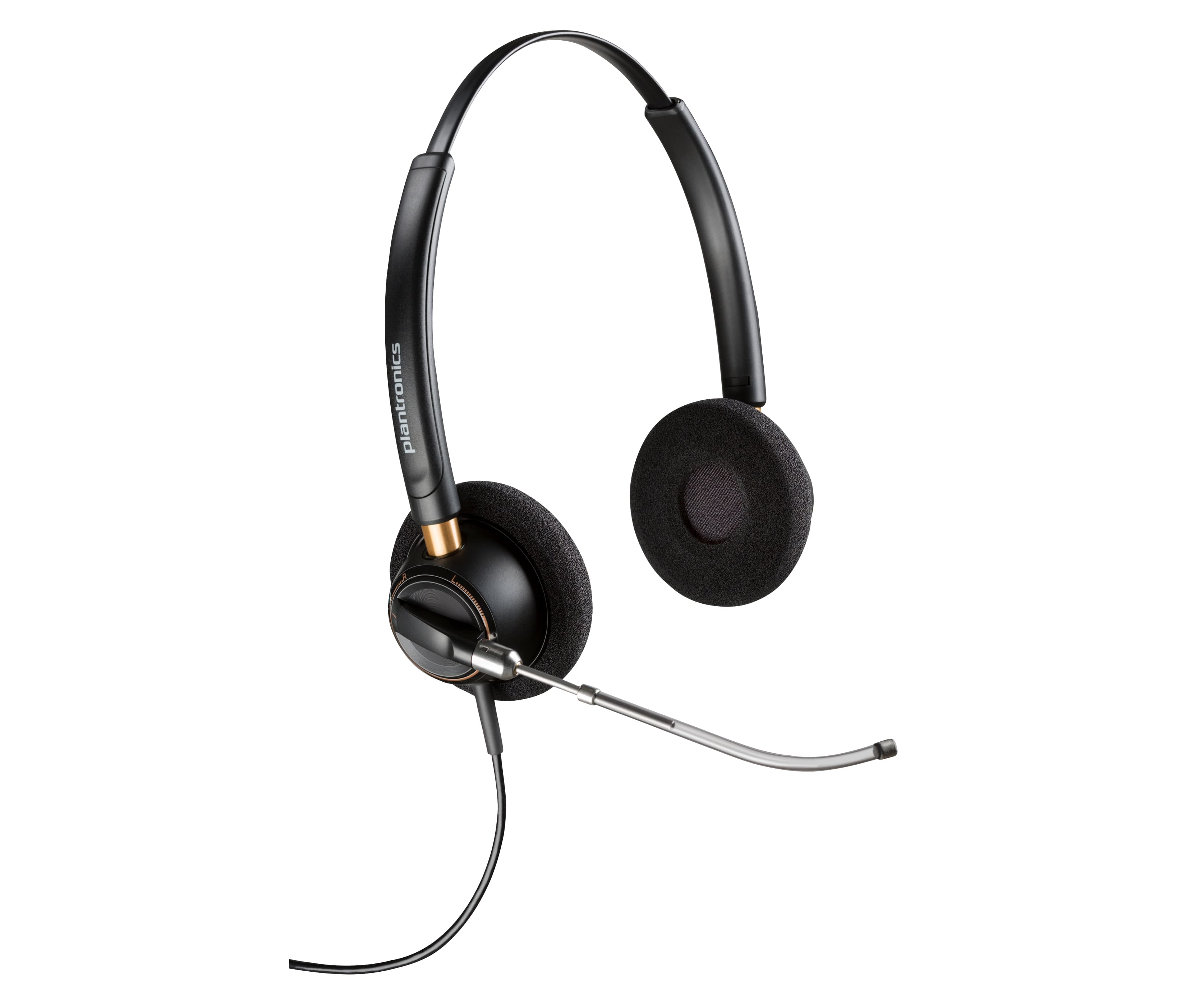 HP Poly Micro-casque binaural Poly EncorePro 520V VoiceTube + fonction Quick Disconnect