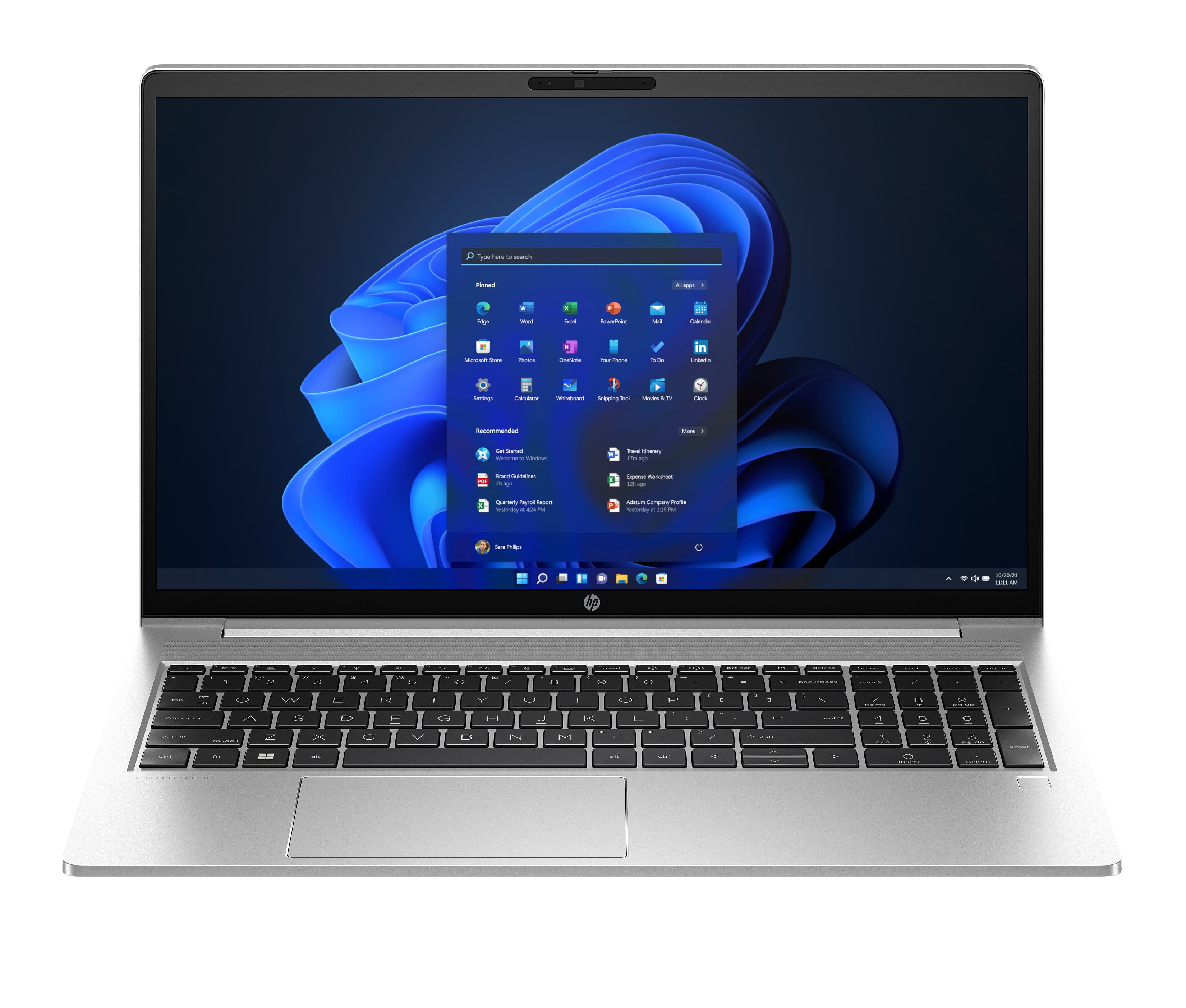 HP ProBook 455 G10 AMD Ryzen™ 5 7530U Ordinateur portable 39,6 cm (15.6") Full HD 16 Go DDR4-SDRAM 512 Go SSD Wi-Fi 6 (802.11ax) Windows 11 Pro Argent