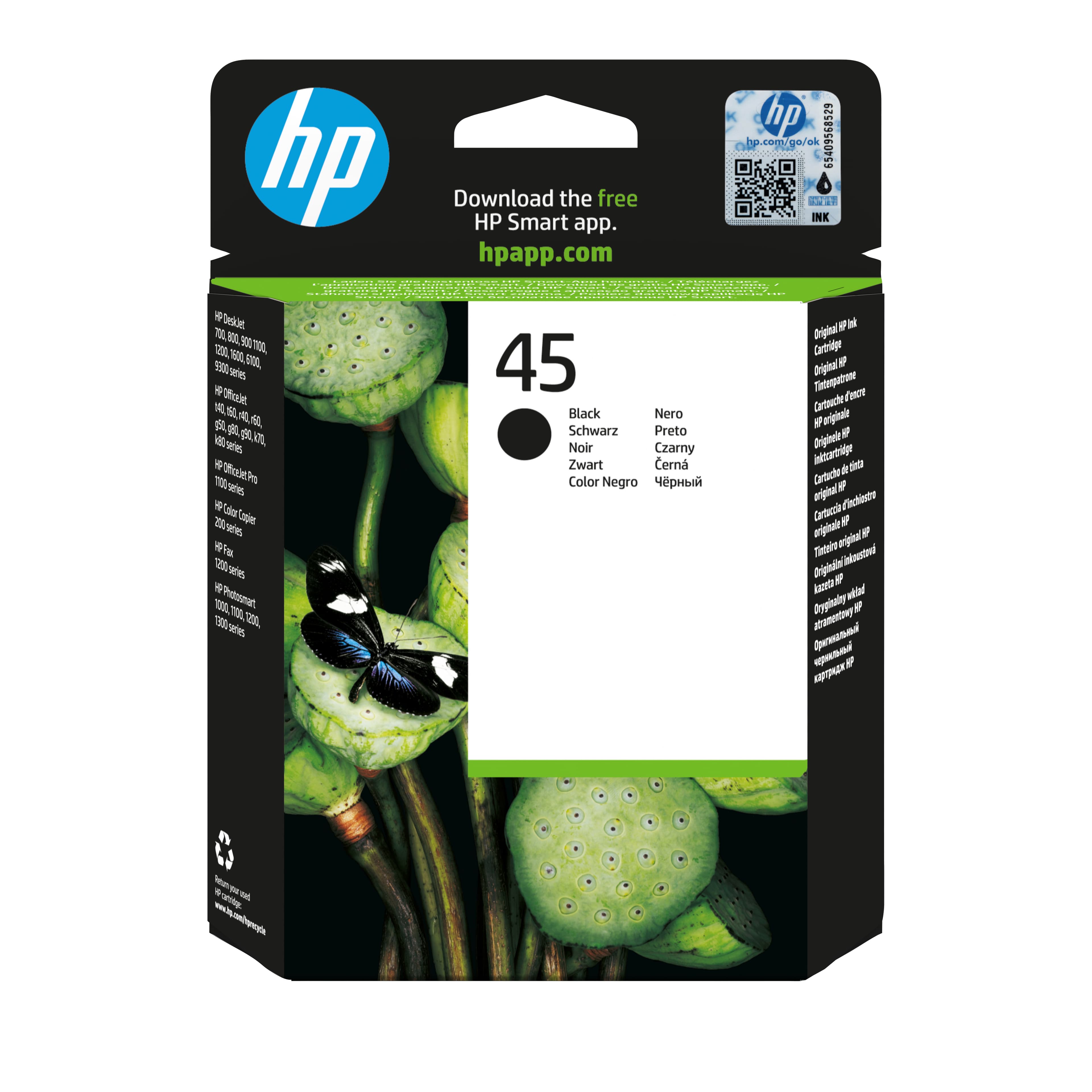 HP 45 cartouche d'encre noir authentique grande contenance