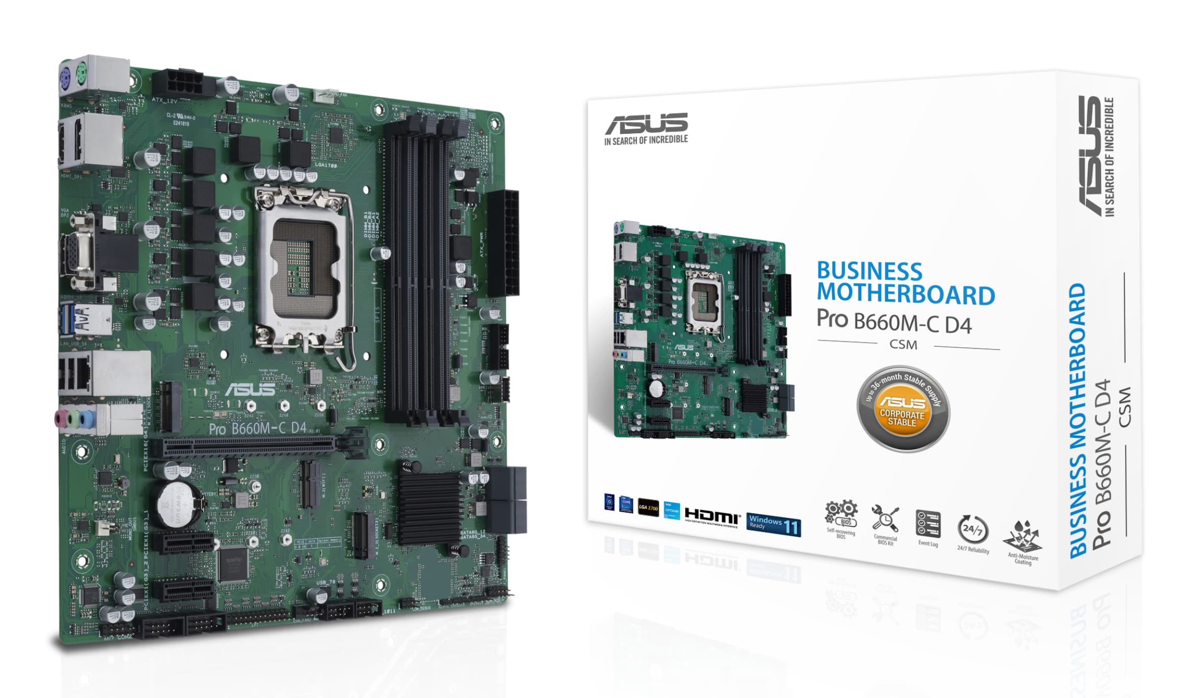 ASUS PRO B660M-C D4-CSM Intel B660 LGA 1700 micro ATX
