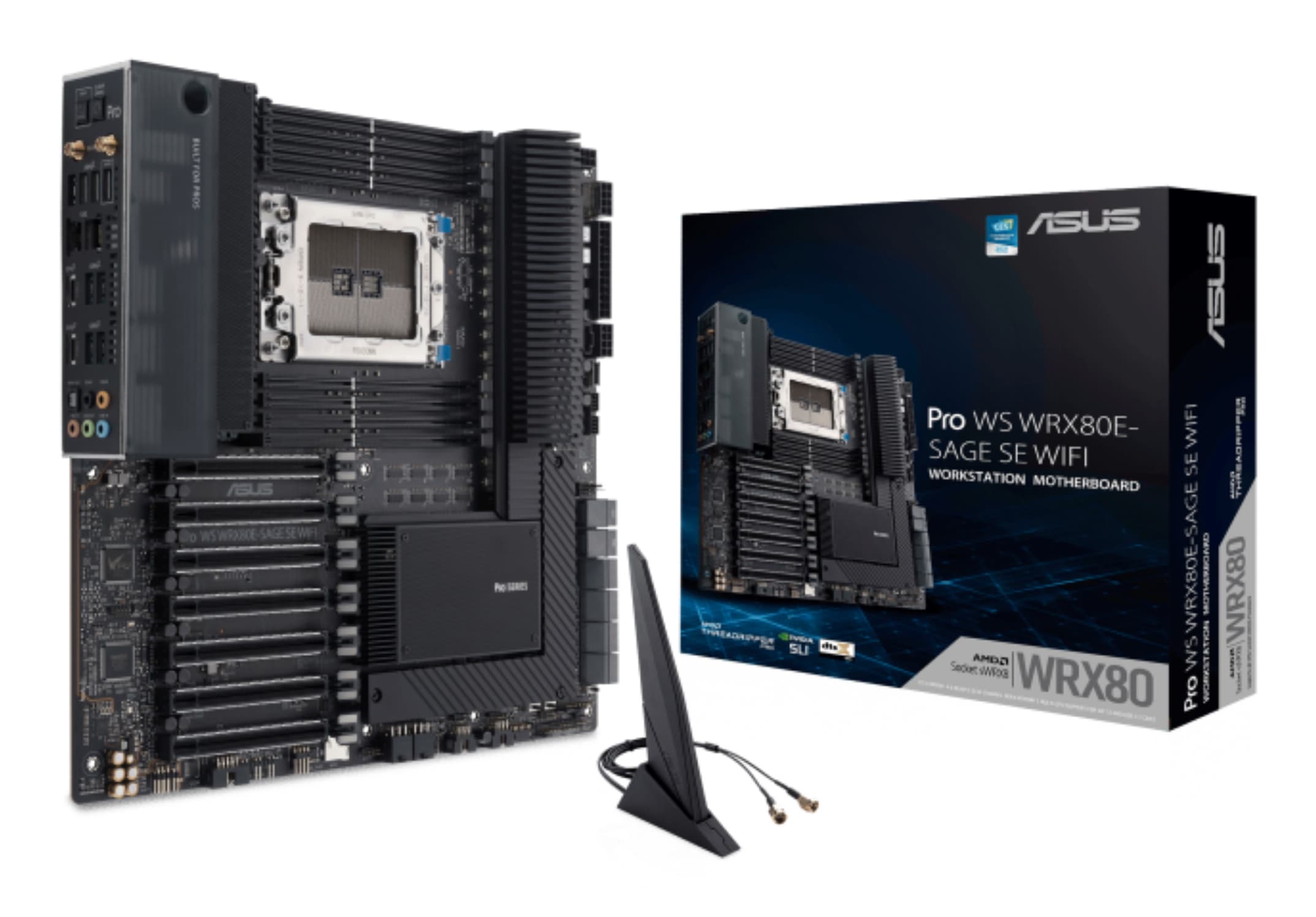 ASUS WRX80E-SAGE SE WIFI AMD WRX80 Socket SP3 ATX étendu