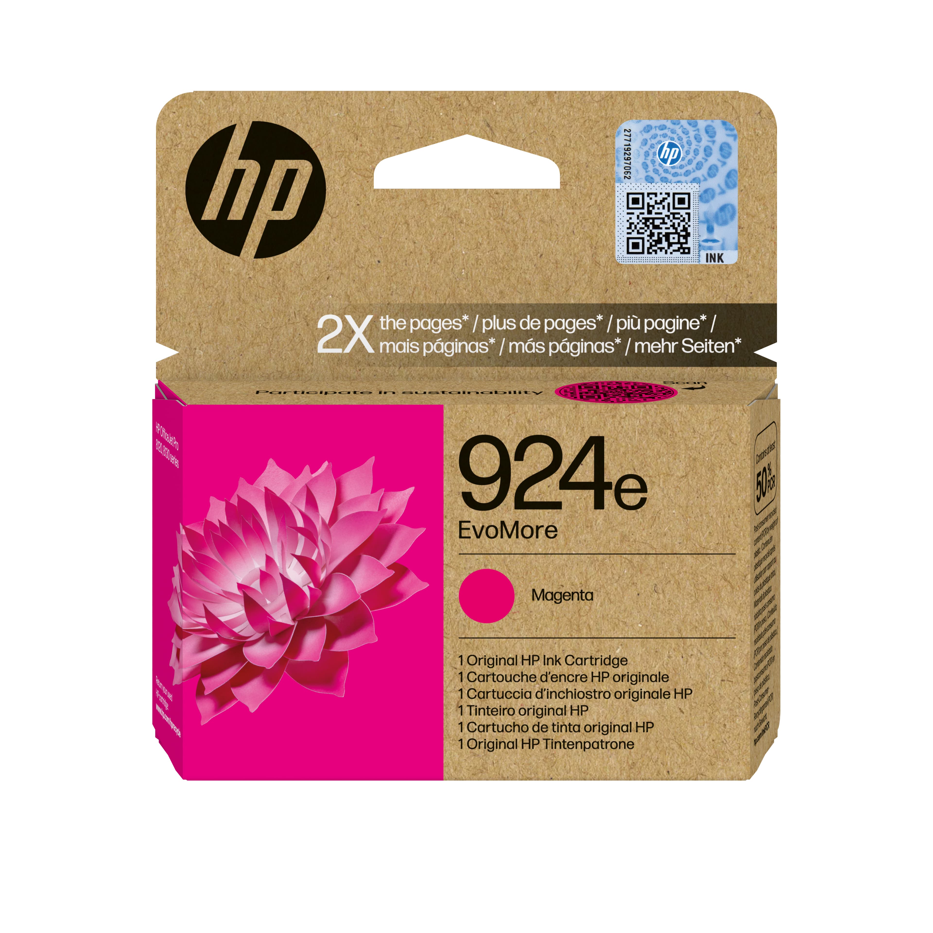 HP 924e Cartouche d’encre authentique Magenta EvoMore