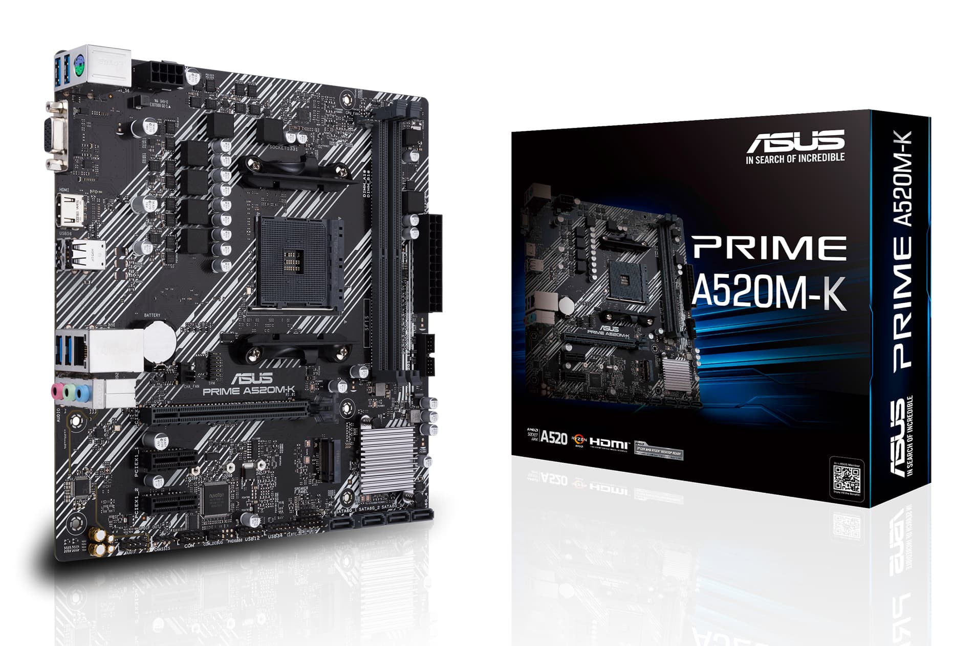 ASUS PRIME A520M-K AMD A520 Emplacement AM4 micro ATX