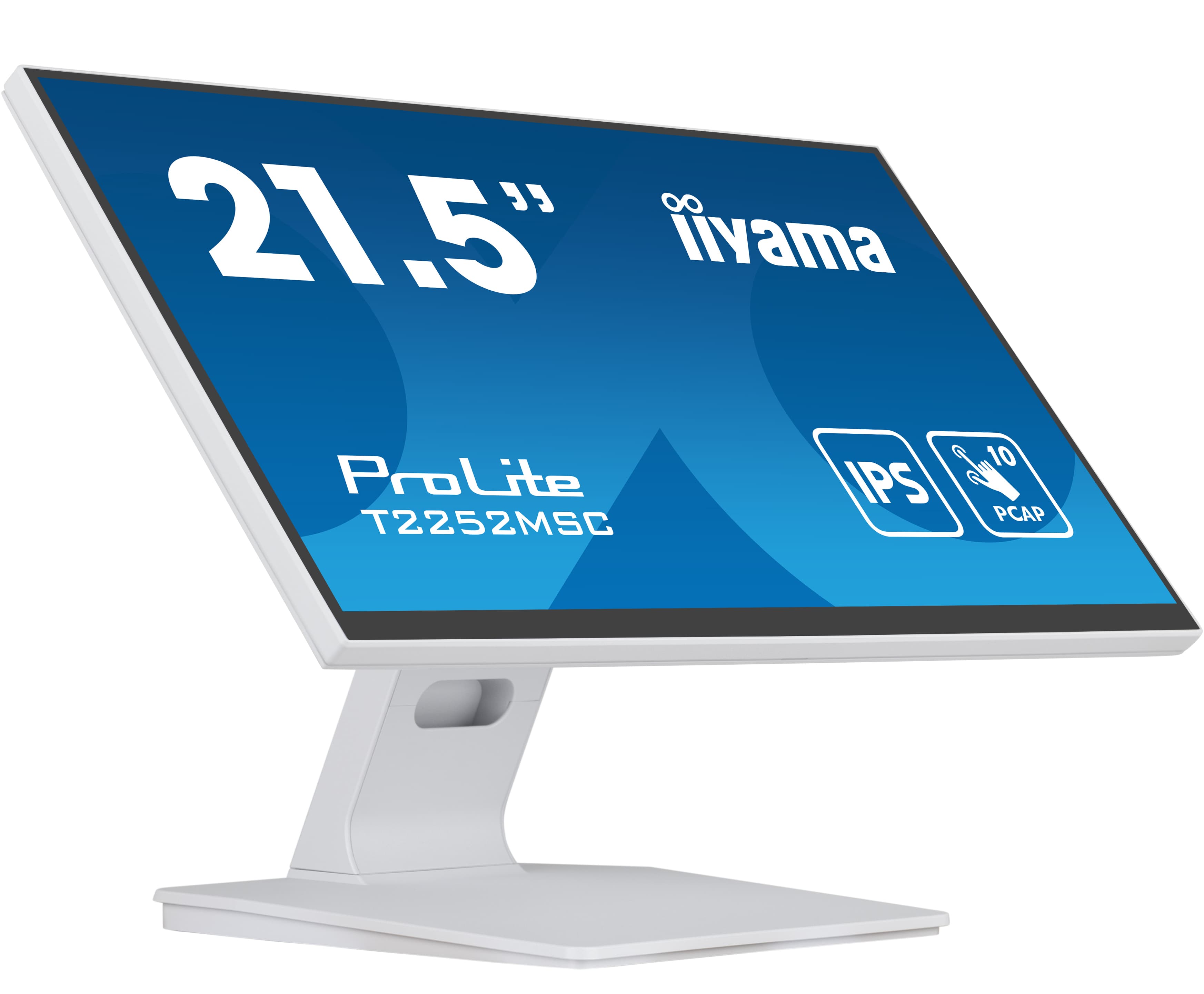 iiyama ProLite T2252MSC-W2 écran plat de PC 54,6 cm (21.5") 1920 x 1080 pixels Full HD LCD Écran tactile Table Blanc